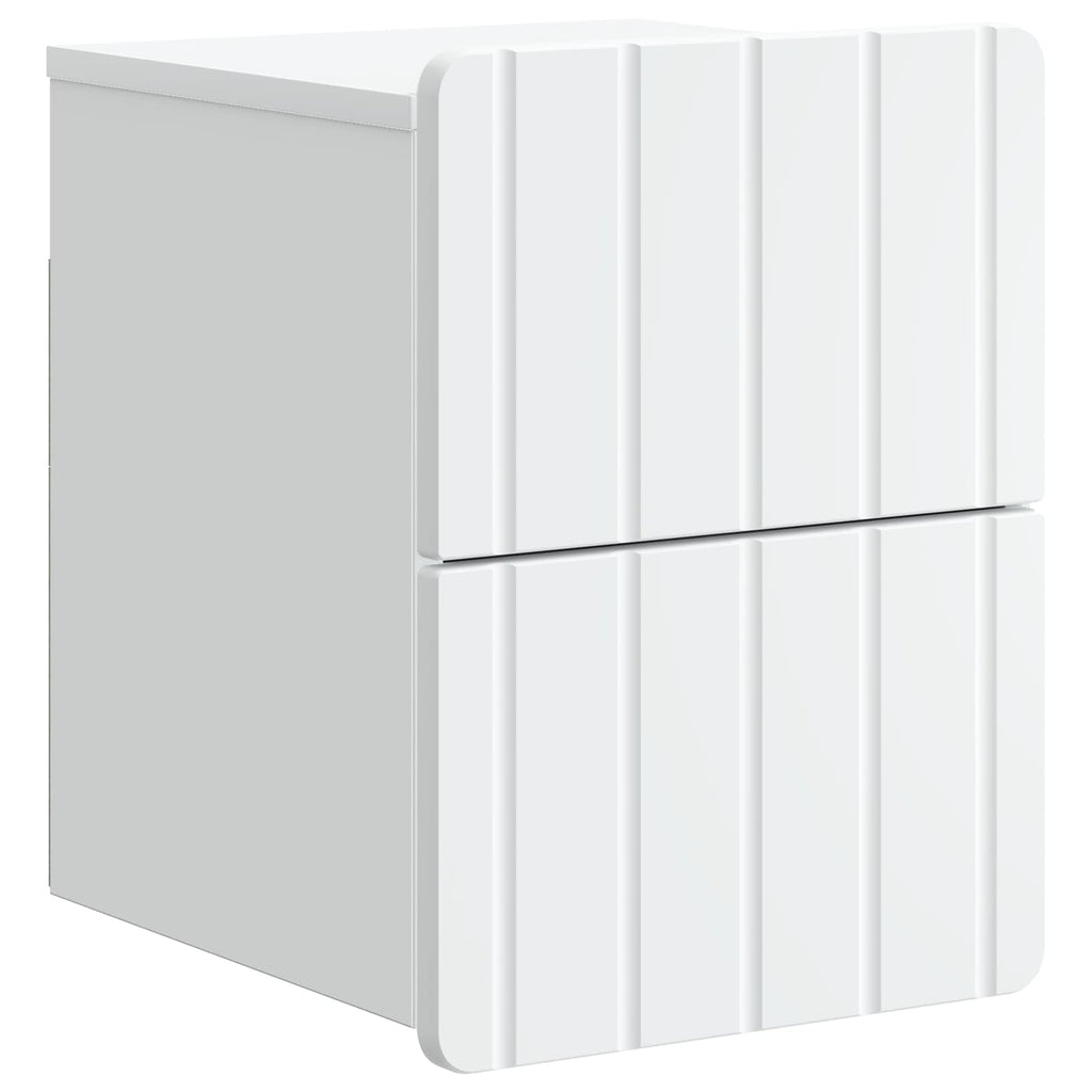 vidaXL Wisząca Szafka Nocna z szufladą 2 pcs Biały 33 x 34,5 x 43 cm