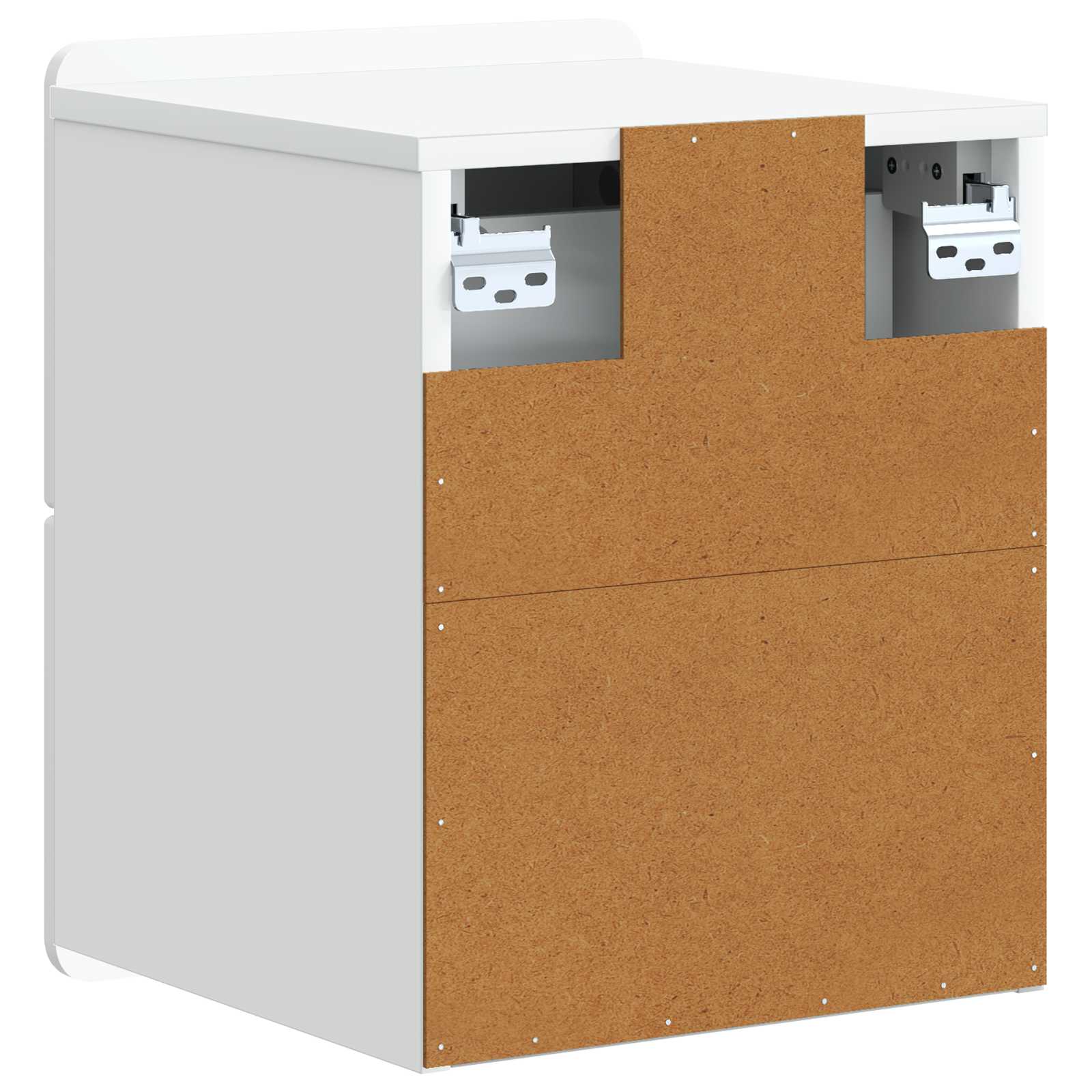 vidaXL Wisząca Szafka Nocna z szufladą 2 pcs Biały 33 x 34,5 x 43 cm