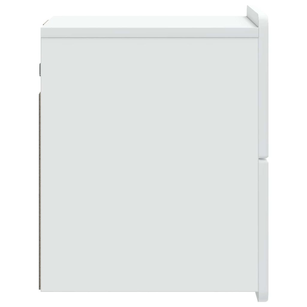 vidaXL Wisząca Szafka Nocna z szufladą 2 pcs Biały 33 x 34,5 x 43 cm