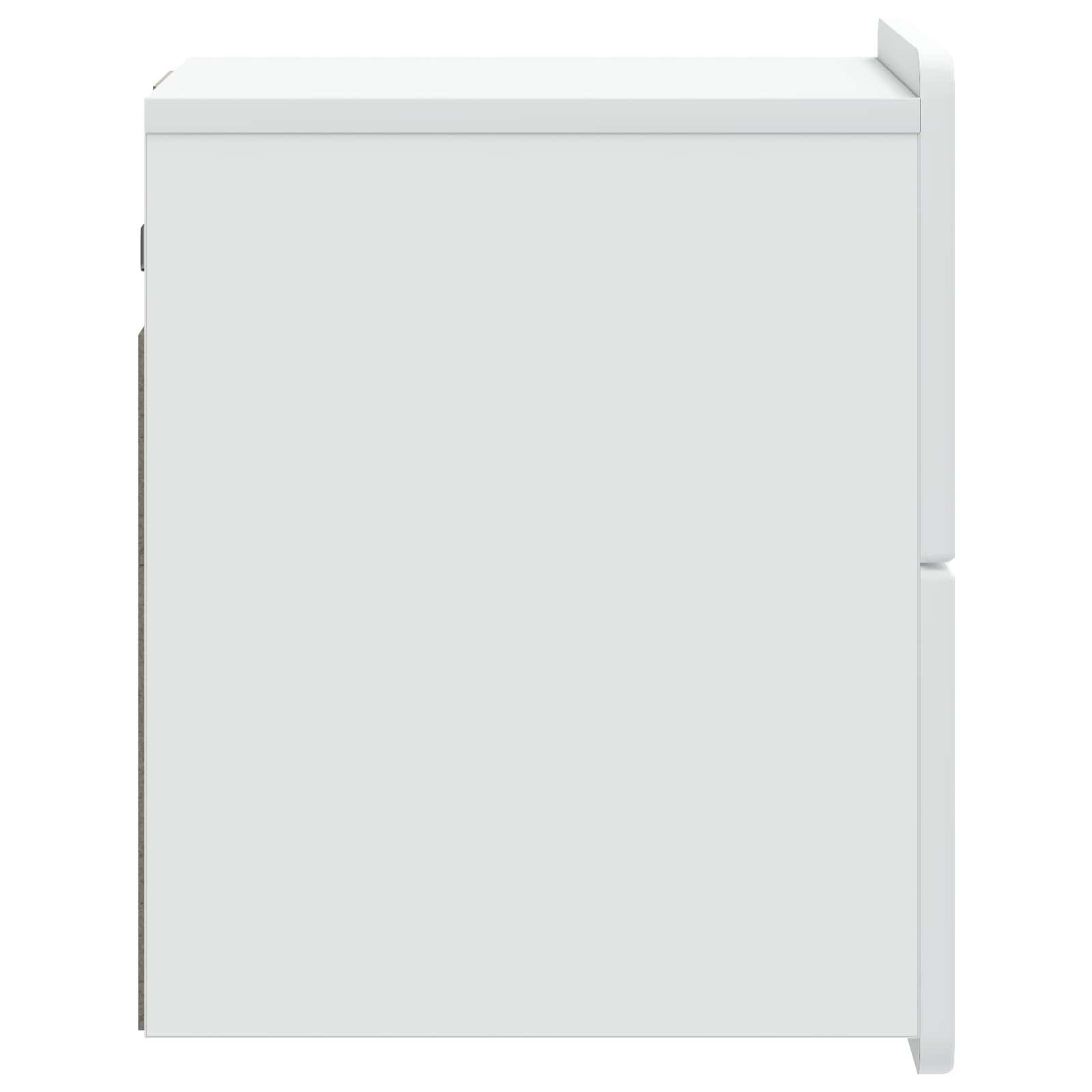 vidaXL Wisząca Szafka Nocna z szufladą 2 pcs Biały 33 x 34,5 x 43 cm