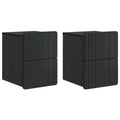vidaXL Wisząca Szafka Nocna z szufladą 2 pcs Czarny 33 x 34,5 x 43 cm