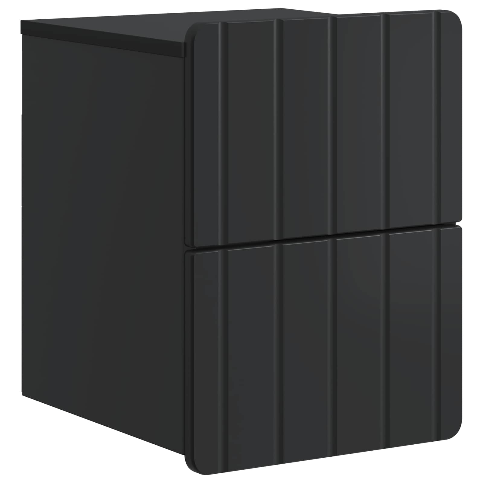 vidaXL Wisząca Szafka Nocna z szufladą 2 pcs Czarny 33 x 34,5 x 43 cm