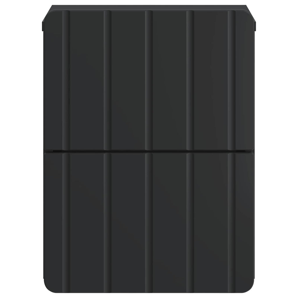 vidaXL Wisząca Szafka Nocna z szufladą 2 pcs Czarny 33 x 34,5 x 43 cm