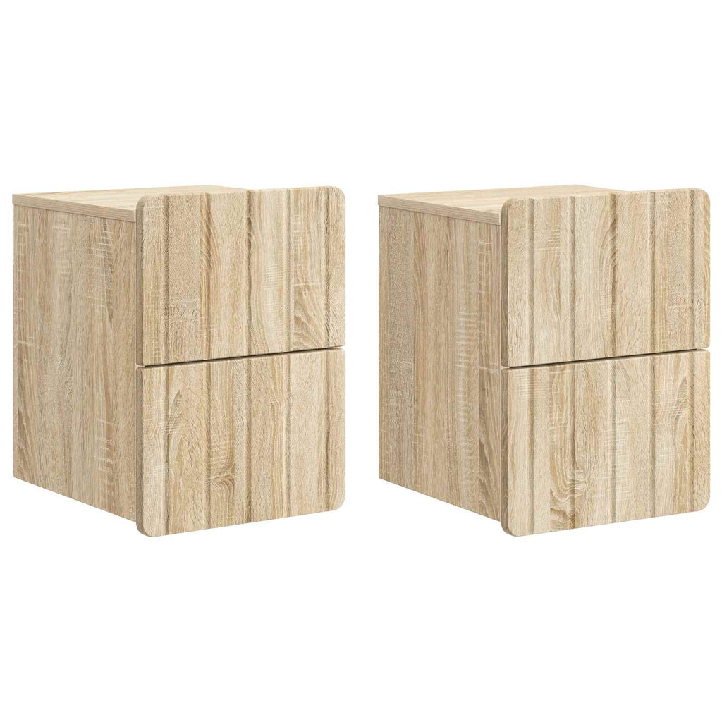 vidaXL Wisząca Szafka Nocna 2 pcs dąb Sonoma 33 x 34,5 x 43 cm