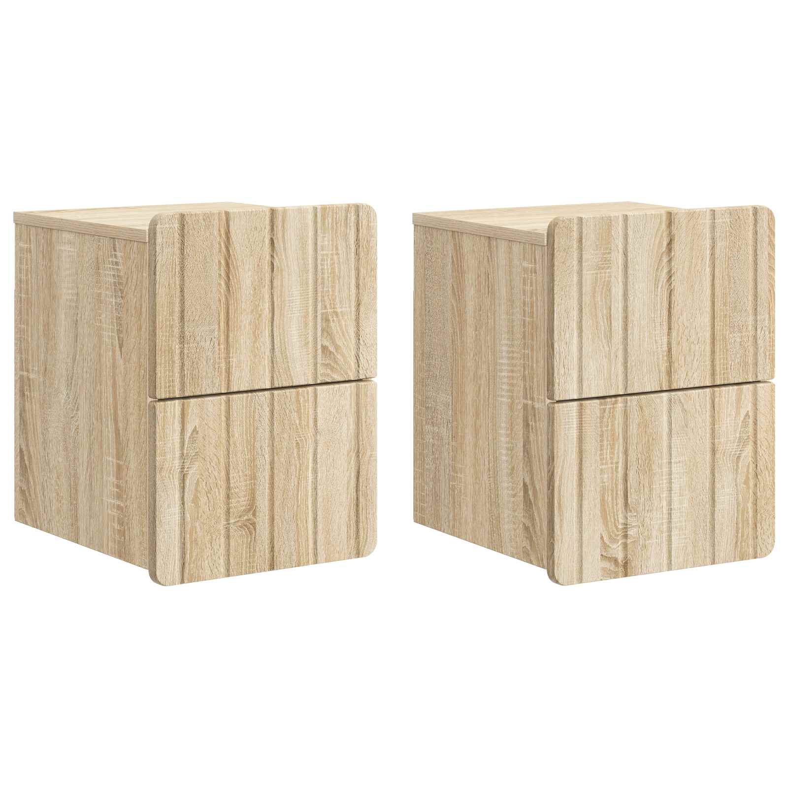 vidaXL Wisząca Szafka Nocna 2 pcs dąb Sonoma 33 x 34,5 x 43 cm