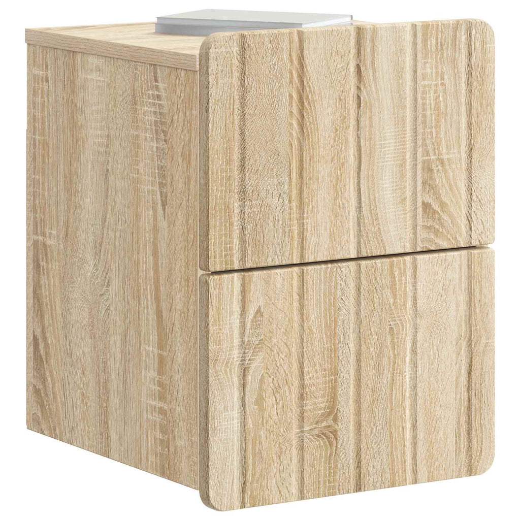 vidaXL Wisząca Szafka Nocna 2 pcs dąb Sonoma 33 x 34,5 x 43 cm