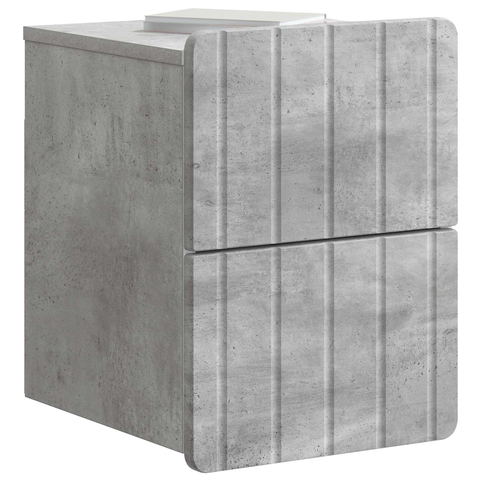 vidaXL Wisząca Szafka Nocna Betonowy szary 33 x 34,5 x 43 cm