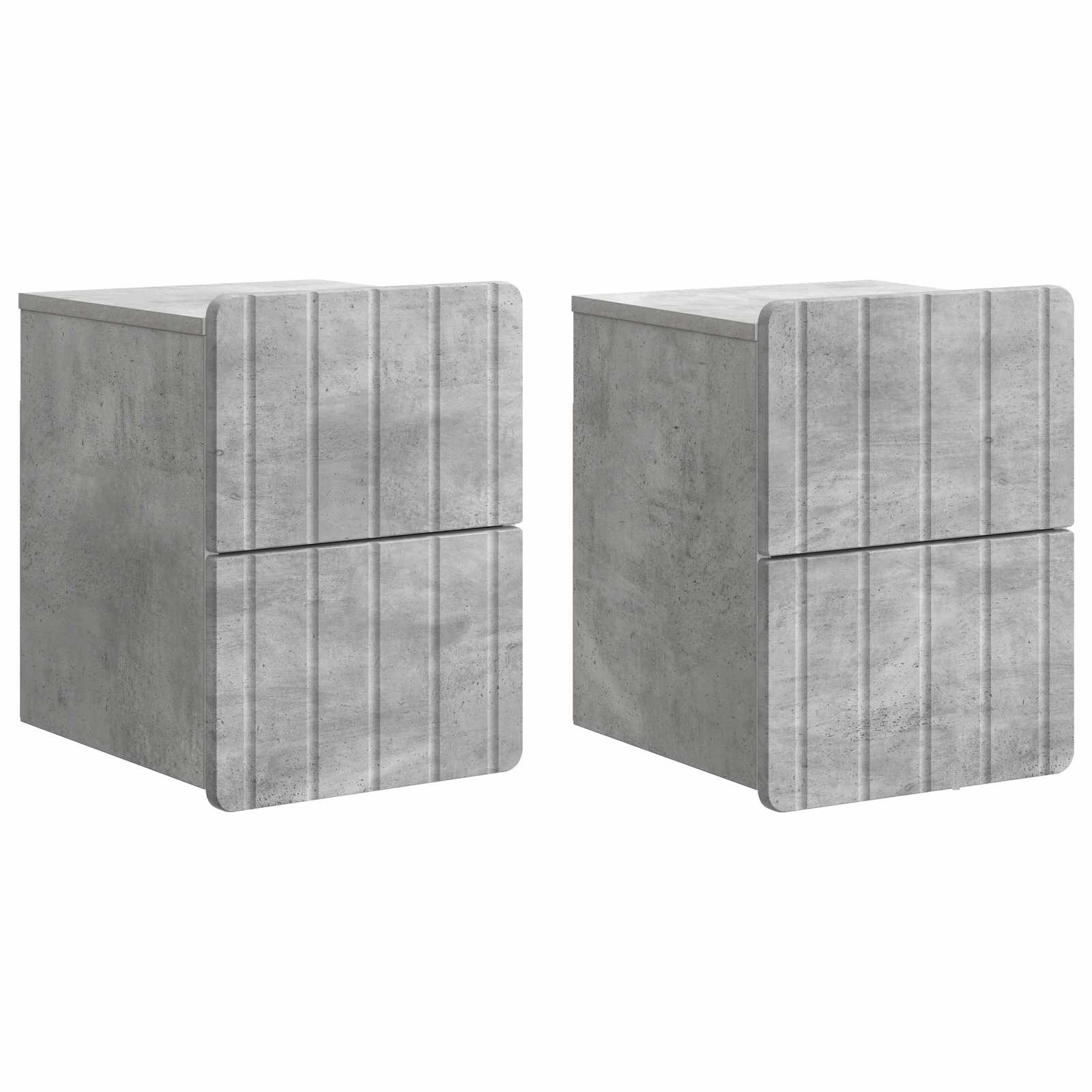 vidaXL Wisząca Szafka Nocna 2 pcs Betonowy szary 33 x 34,5 x 43 cm