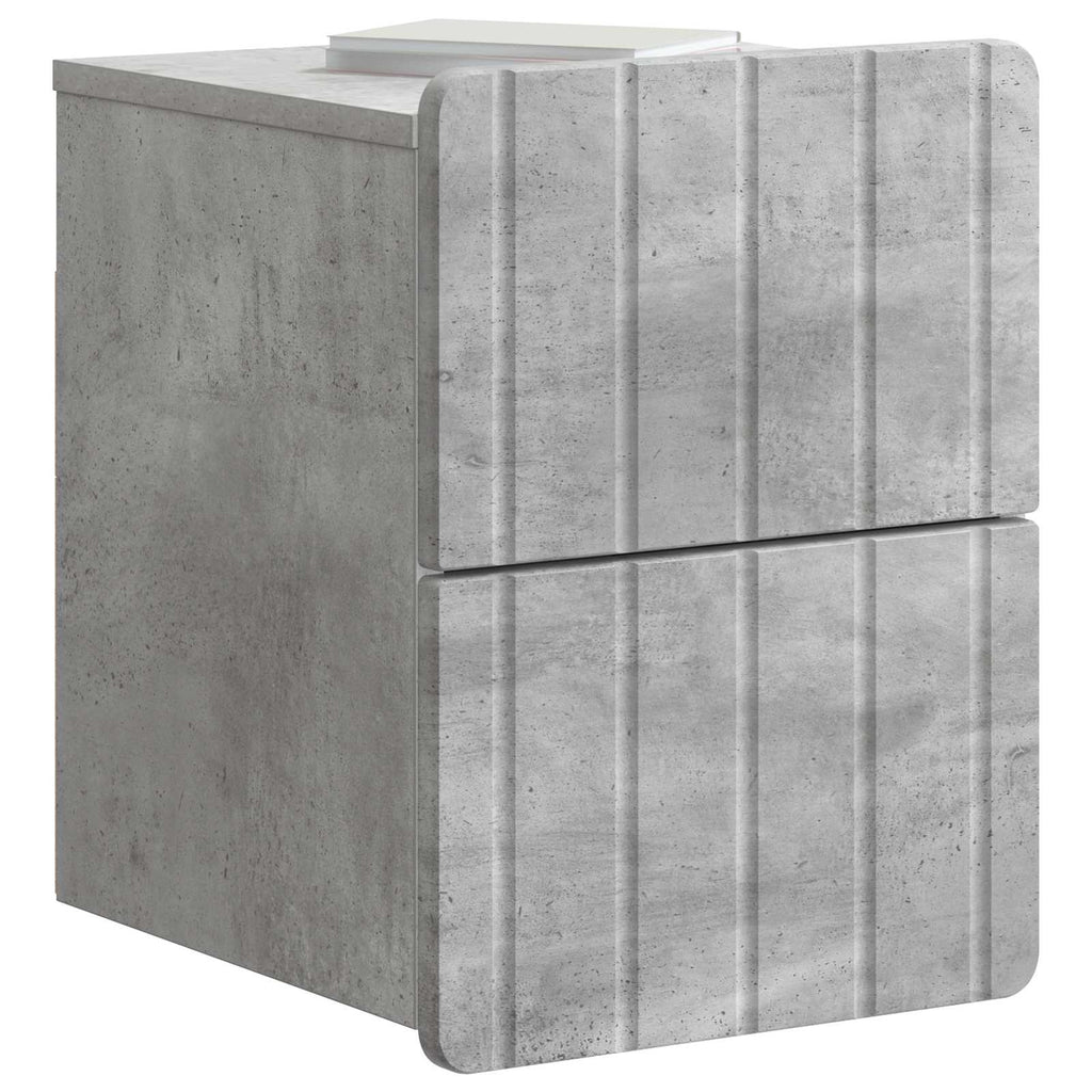 vidaXL Wisząca Szafka Nocna 2 pcs Betonowy szary 33 x 34,5 x 43 cm