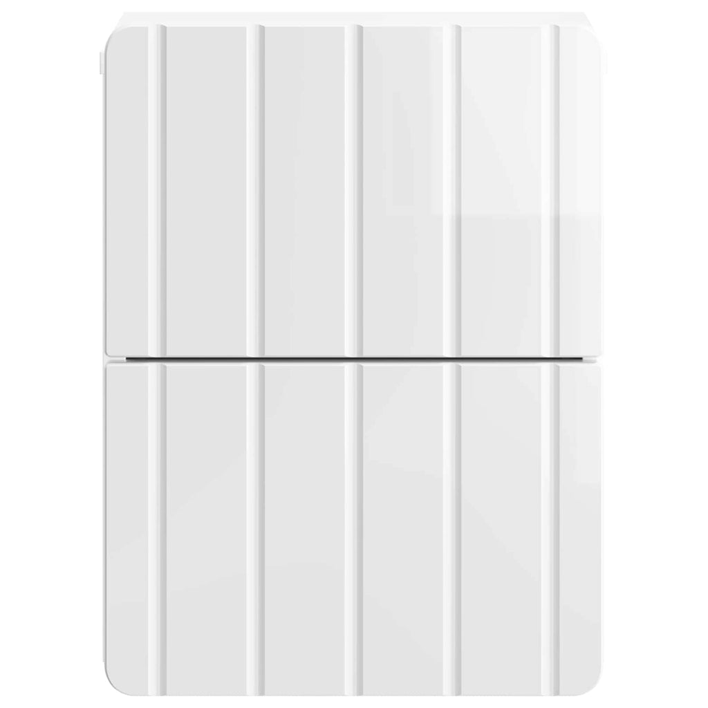 vidaXL Wisząca Szafka Nocna Biały wysoki połysk 33 x 34,5 x 43 cm