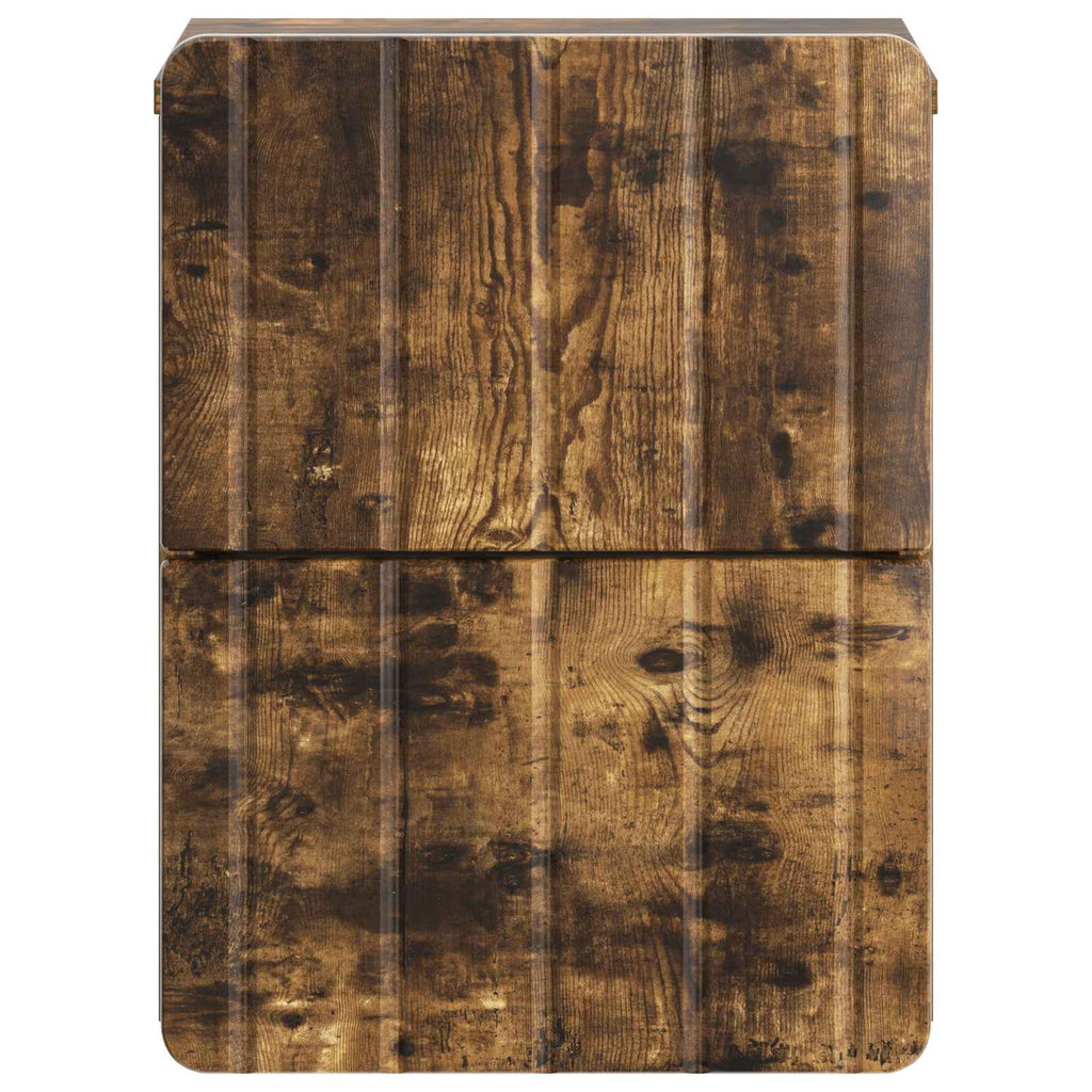 vidaXL Wisząca Szafka Nocna z szufladą Dąb wędzony 33 x 34,5 x 43 cm