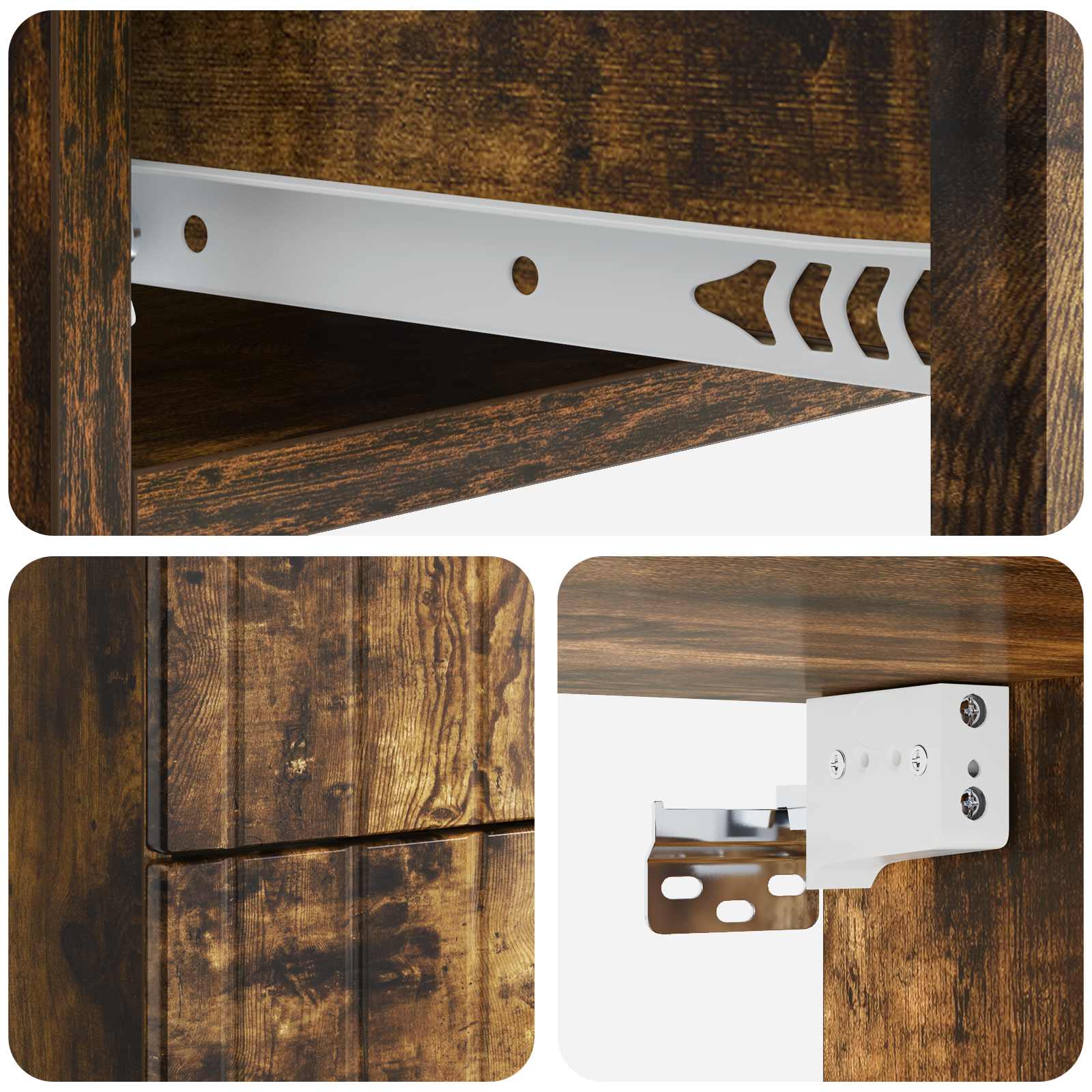 vidaXL Wisząca Szafka Nocna 2 pcs Dąb wędzony 33 x 34,5 x 43 cm