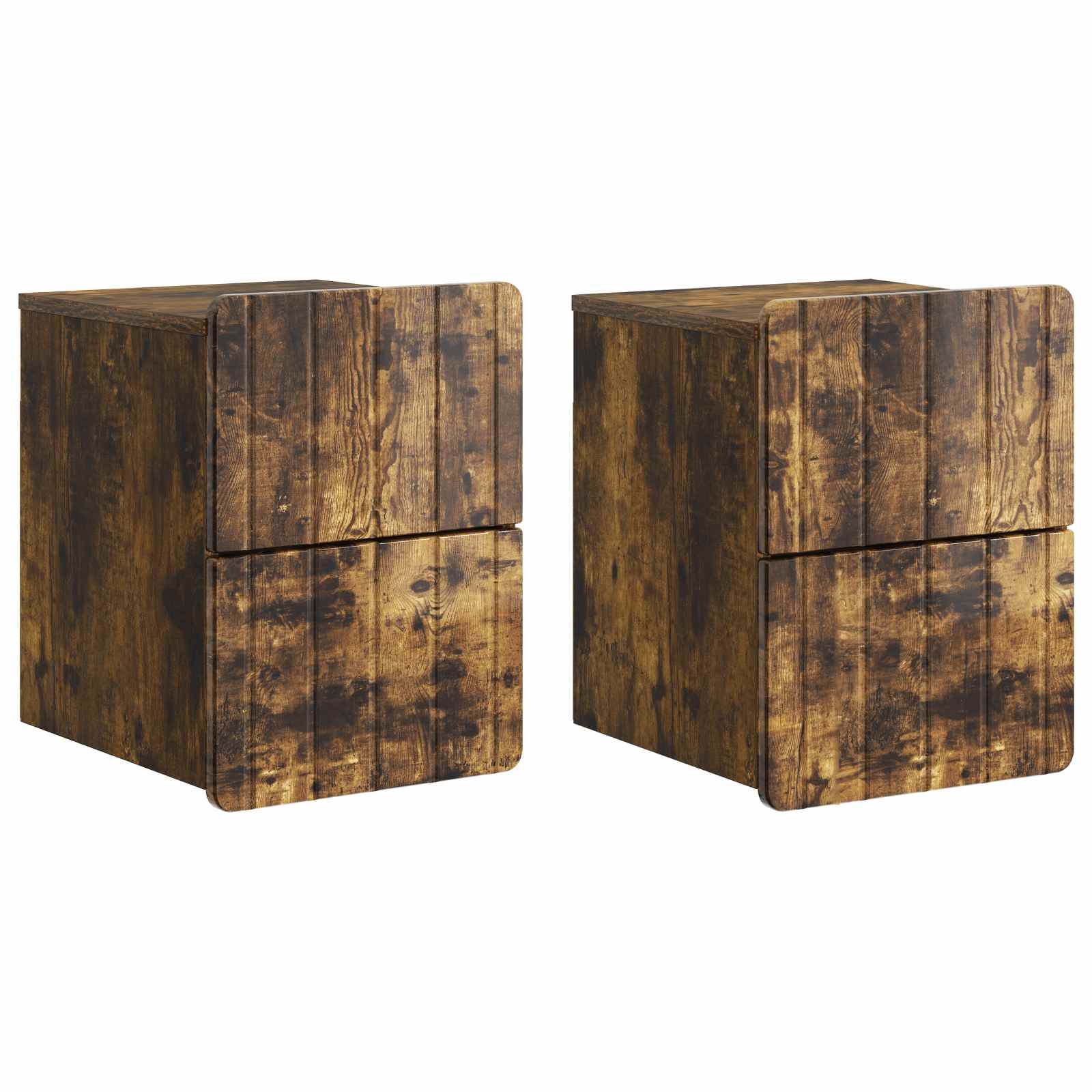 vidaXL Wisząca Szafka Nocna 2 pcs Dąb wędzony 33 x 34,5 x 43 cm