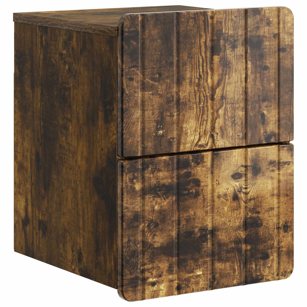 vidaXL Wisząca Szafka Nocna 2 pcs Dąb wędzony 33 x 34,5 x 43 cm