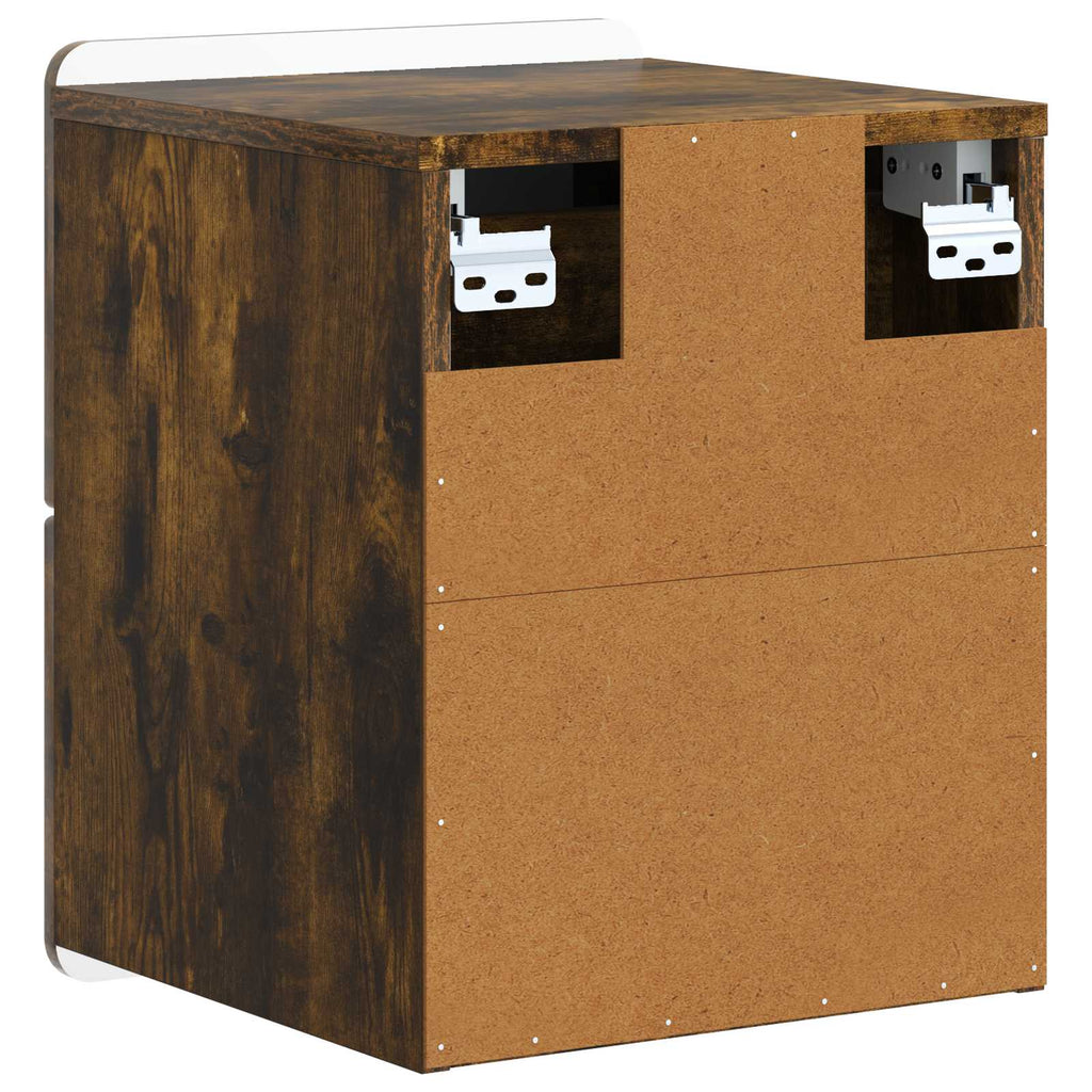 vidaXL Wisząca Szafka Nocna 2 pcs Dąb wędzony 33 x 34,5 x 43 cm
