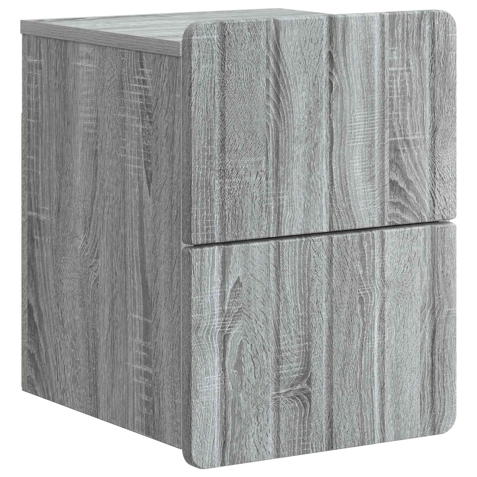 vidaXL Wisząca Szafka Nocna z szufladą Szary Sonoma 33 x 34,5 x 43 cm