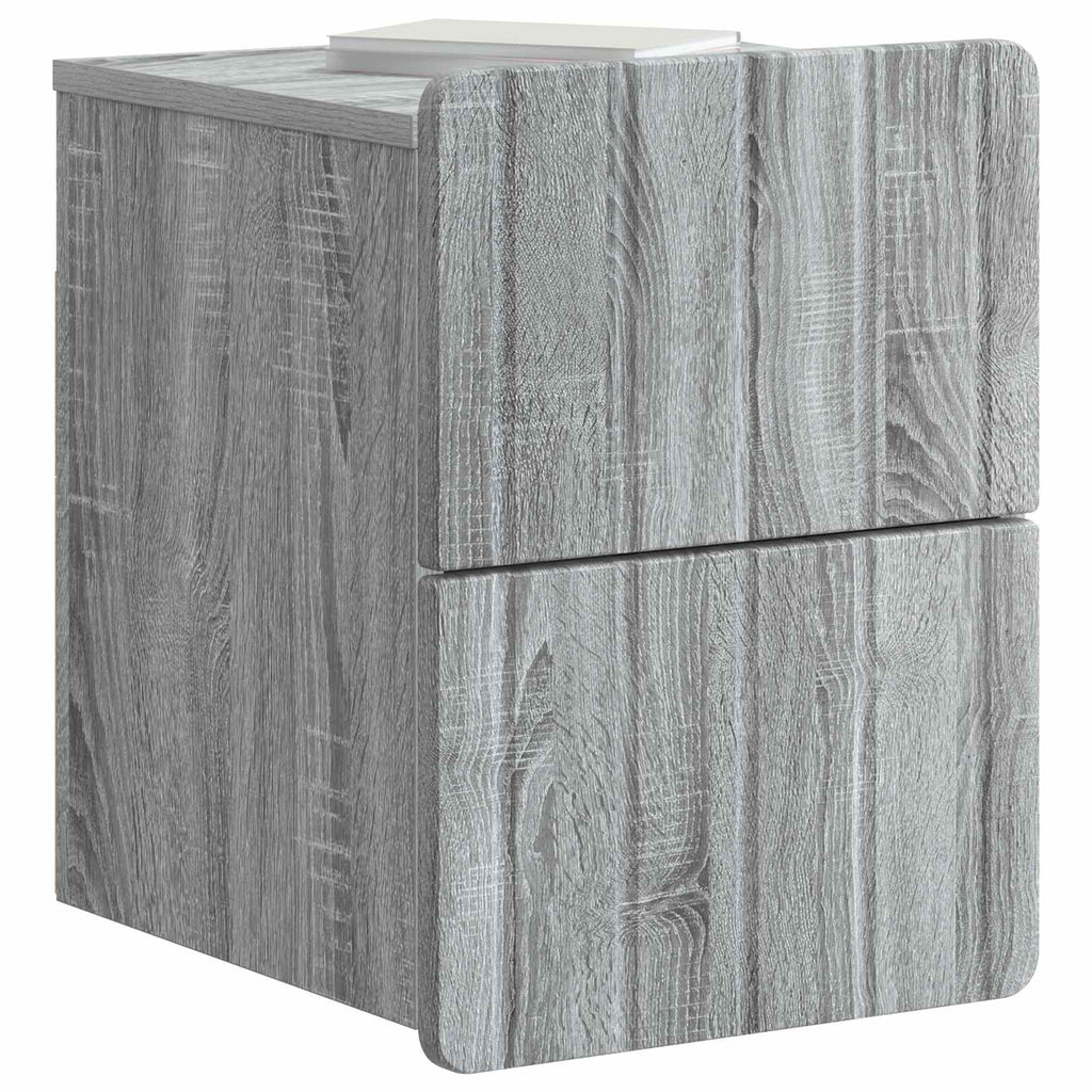vidaXL Wisząca Szafka Nocna z szufladą Szary Sonoma 33 x 34,5 x 43 cm