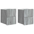 vidaXL Wisząca Szafka Nocna 2 pcs Szary Sonoma 33 x 34,5 x 43 cm