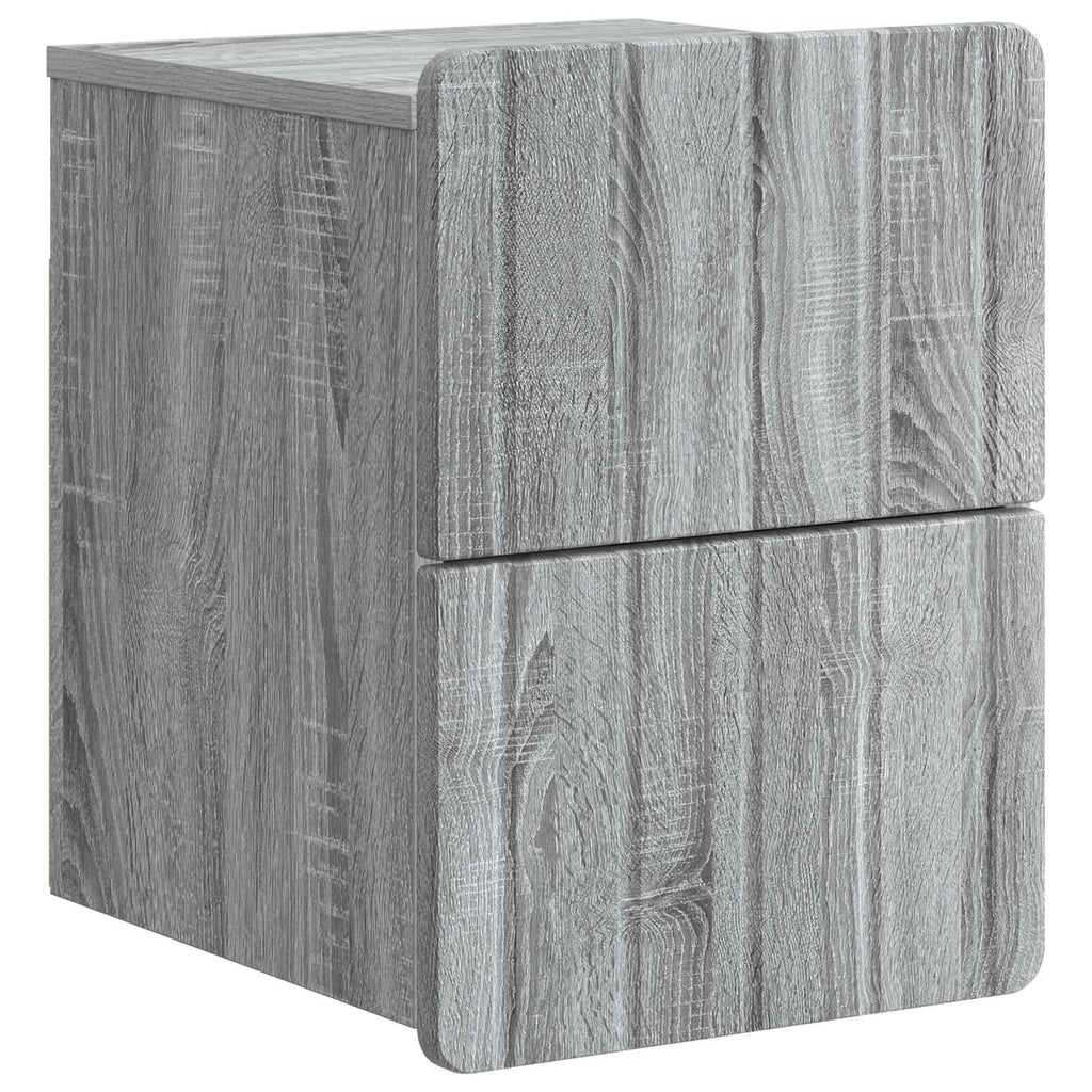 vidaXL Wisząca Szafka Nocna 2 pcs Szary Sonoma 33 x 34,5 x 43 cm