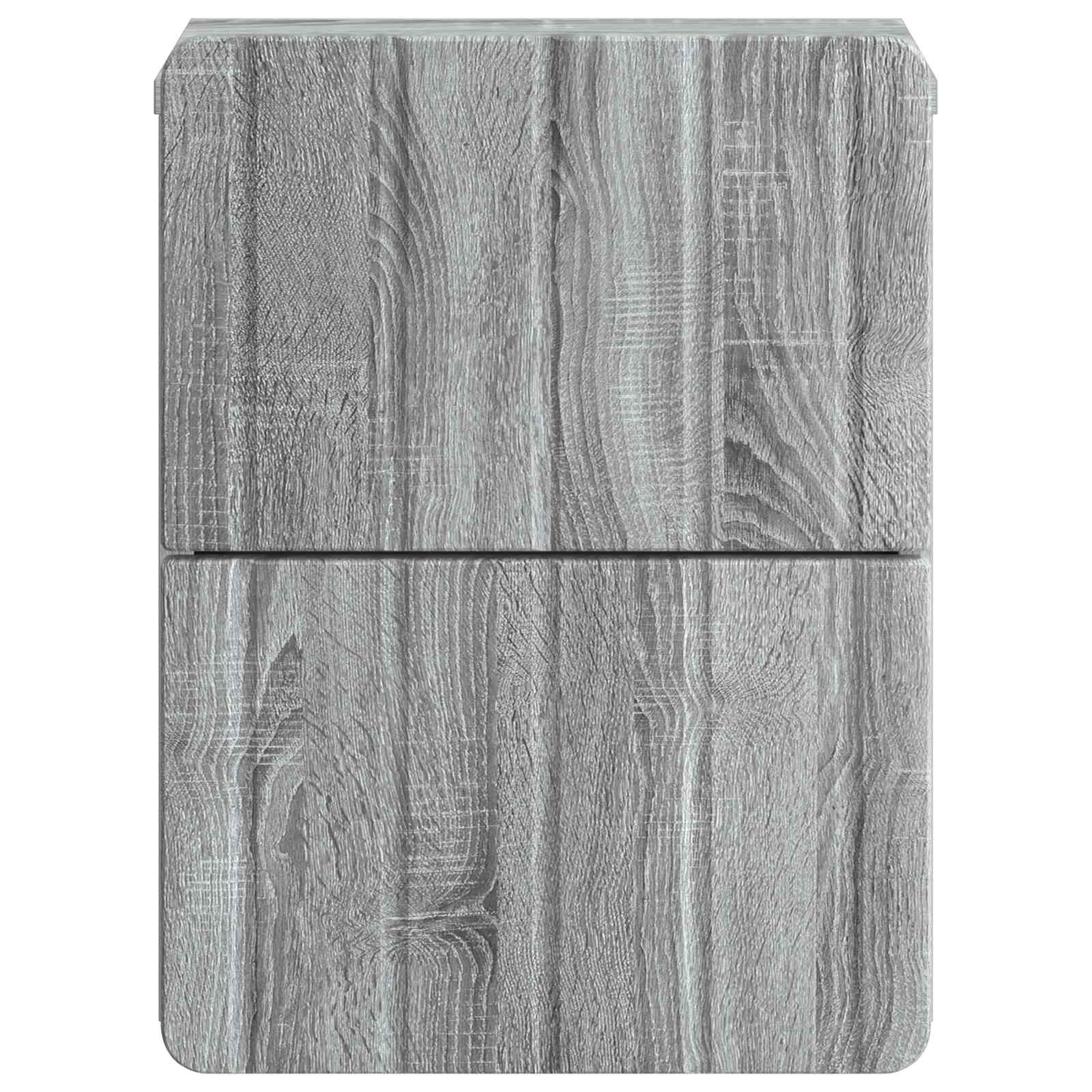 vidaXL Wisząca Szafka Nocna 2 pcs Szary Sonoma 33 x 34,5 x 43 cm