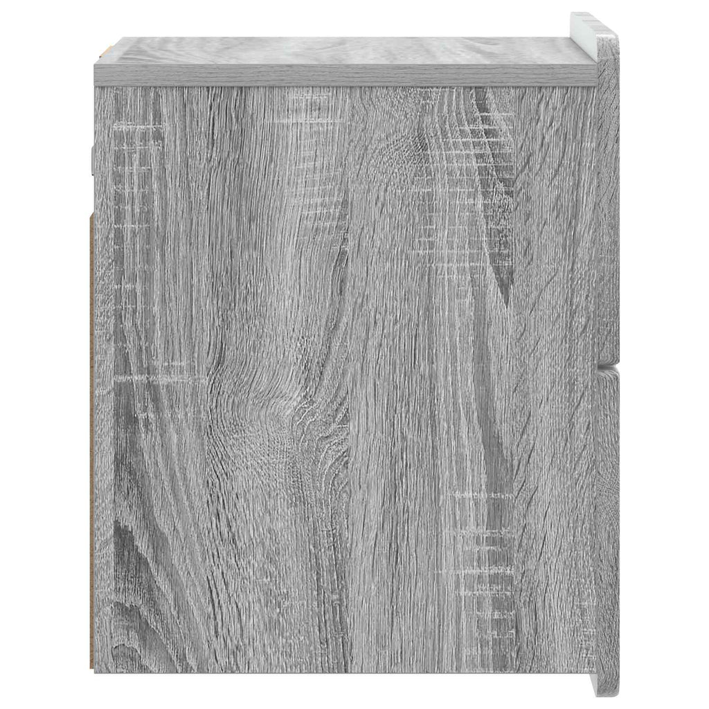 vidaXL Wisząca Szafka Nocna 2 pcs Szary Sonoma 33 x 34,5 x 43 cm