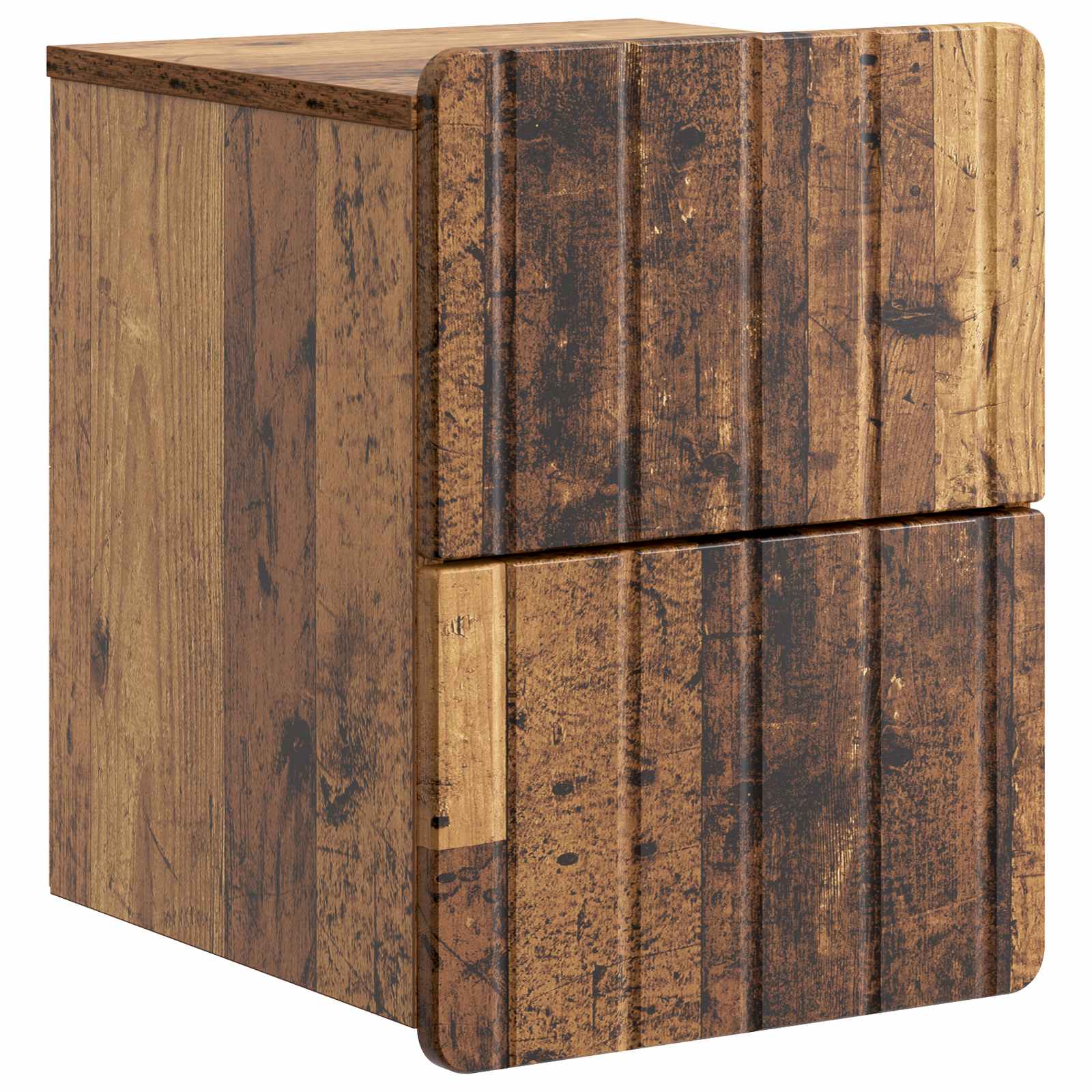 vidaXL Wisząca Szafka Nocna z szufladą Stare drewno 33 x 34,5 x 43 cm