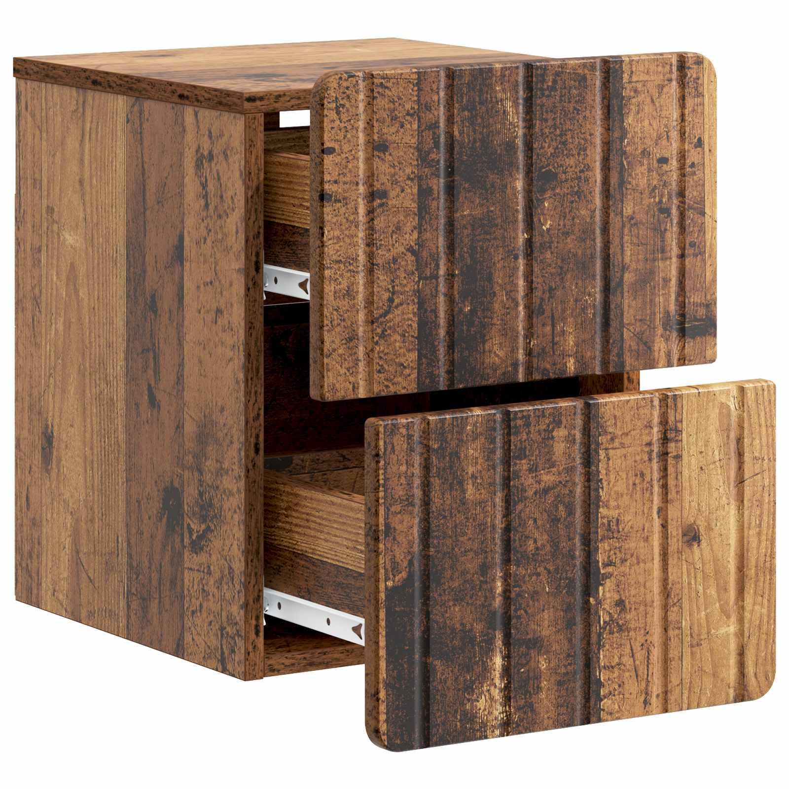 vidaXL Wisząca Szafka Nocna 2 pcs Stare drewno 33 x 34,5 x 43 cm