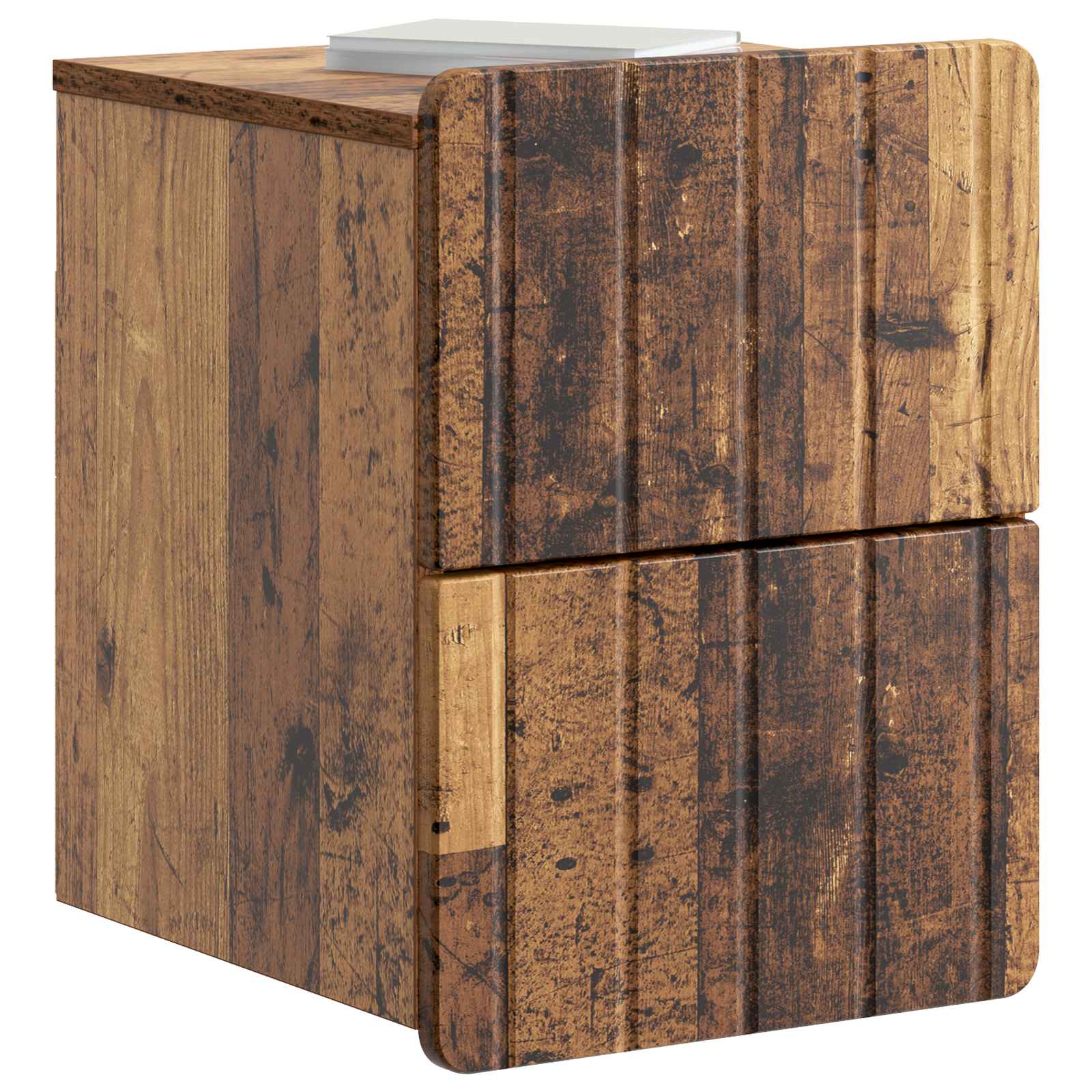 vidaXL Wisząca Szafka Nocna 2 pcs Stare drewno 33 x 34,5 x 43 cm