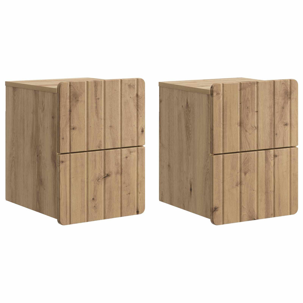 vidaXL Wisząca Szafka Nocna 2 pcs Dąb artisan 33 x 34,5 x 43 cm
