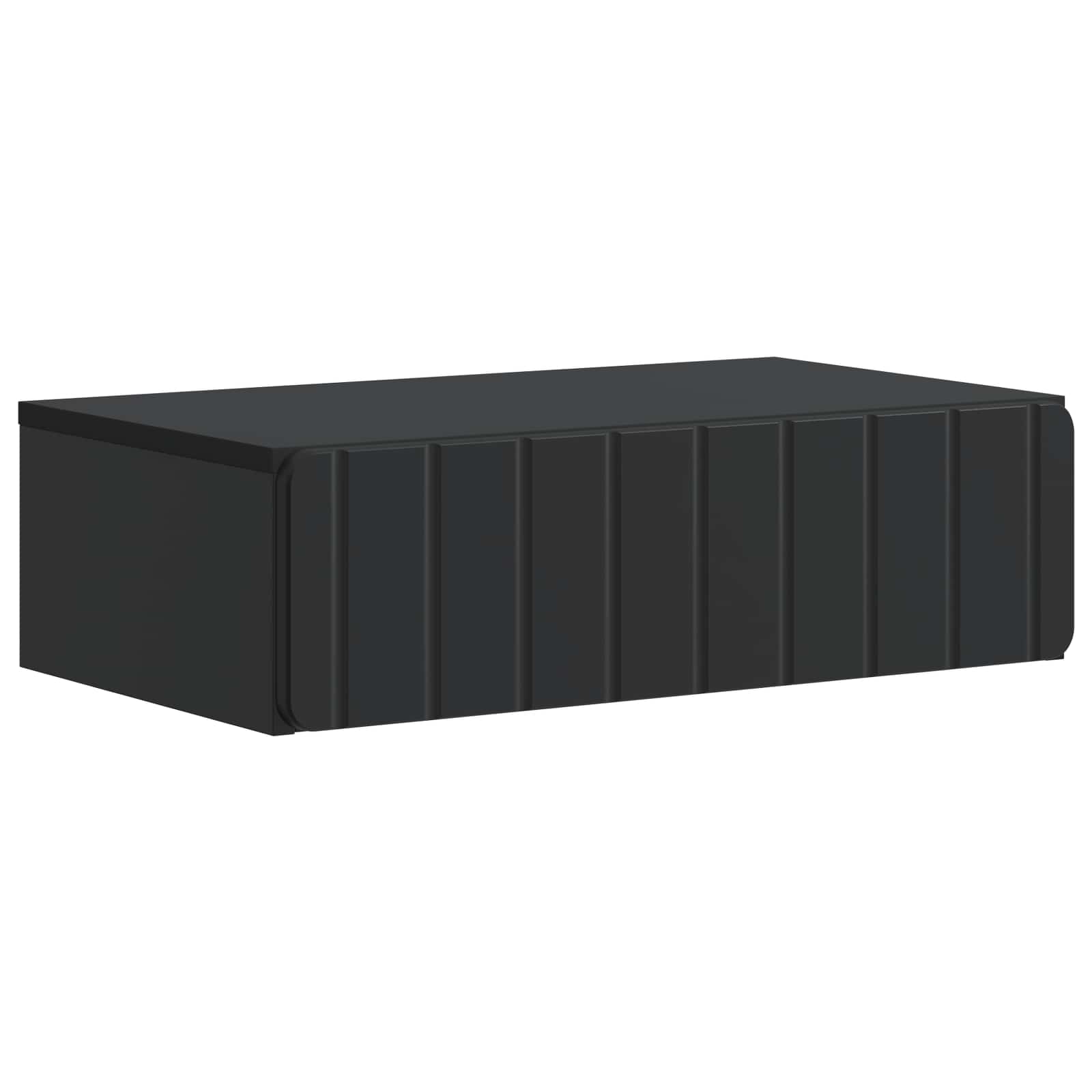 vidaXL Stolik boczny montowany na ścianie Czarny 59 x 34,5 x 17 cm
