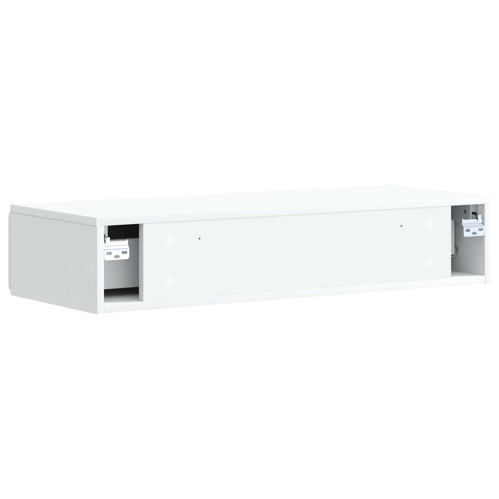 vidaXL Stolik boczny montowany na ścianie Biały 87,5 x 34,5 x 17 cm