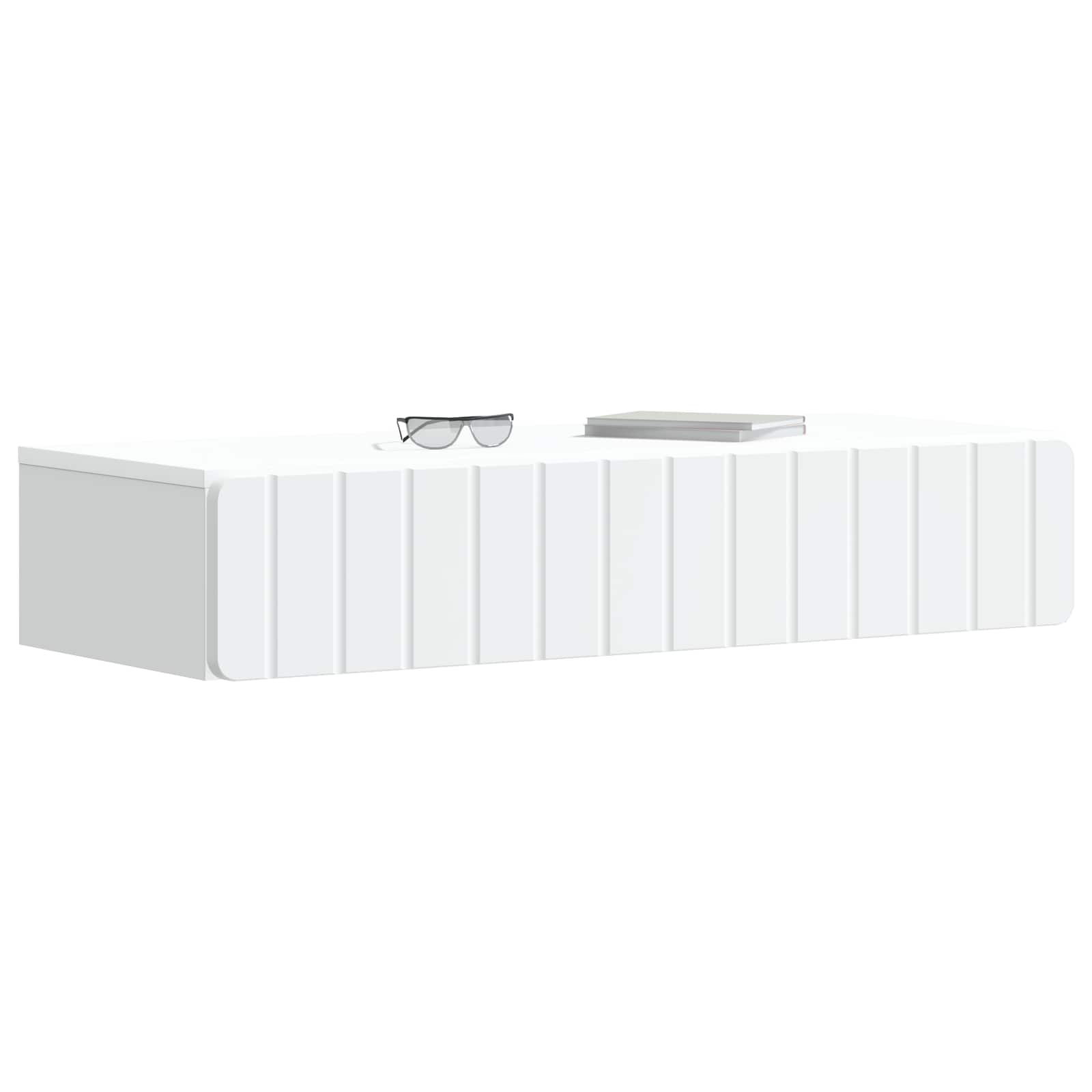 vidaXL Stolik boczny montowany na ścianie Biały 87,5 x 34,5 x 17 cm