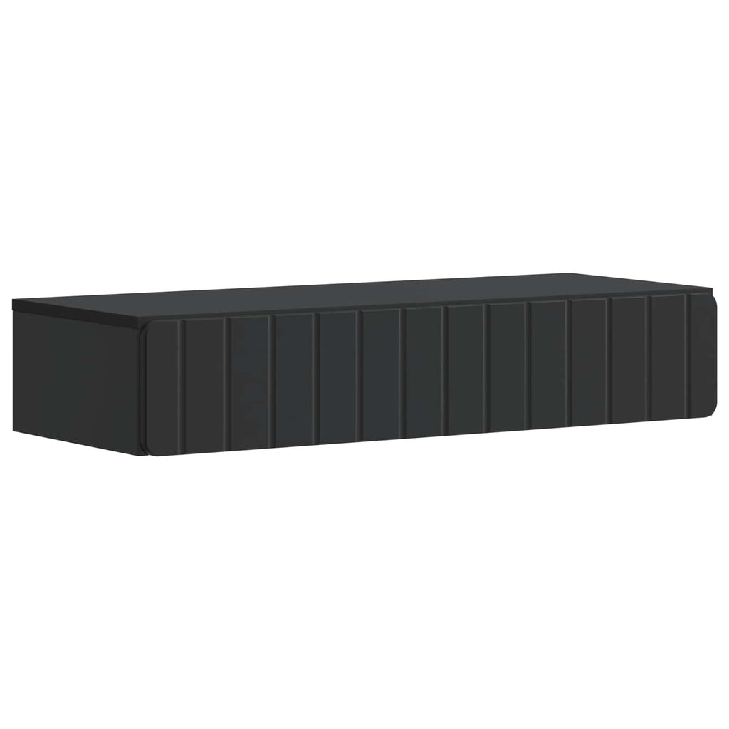 vidaXL Stolik boczny montowany na ścianie Czarny 87,5 x 34,5 x 17 cm
