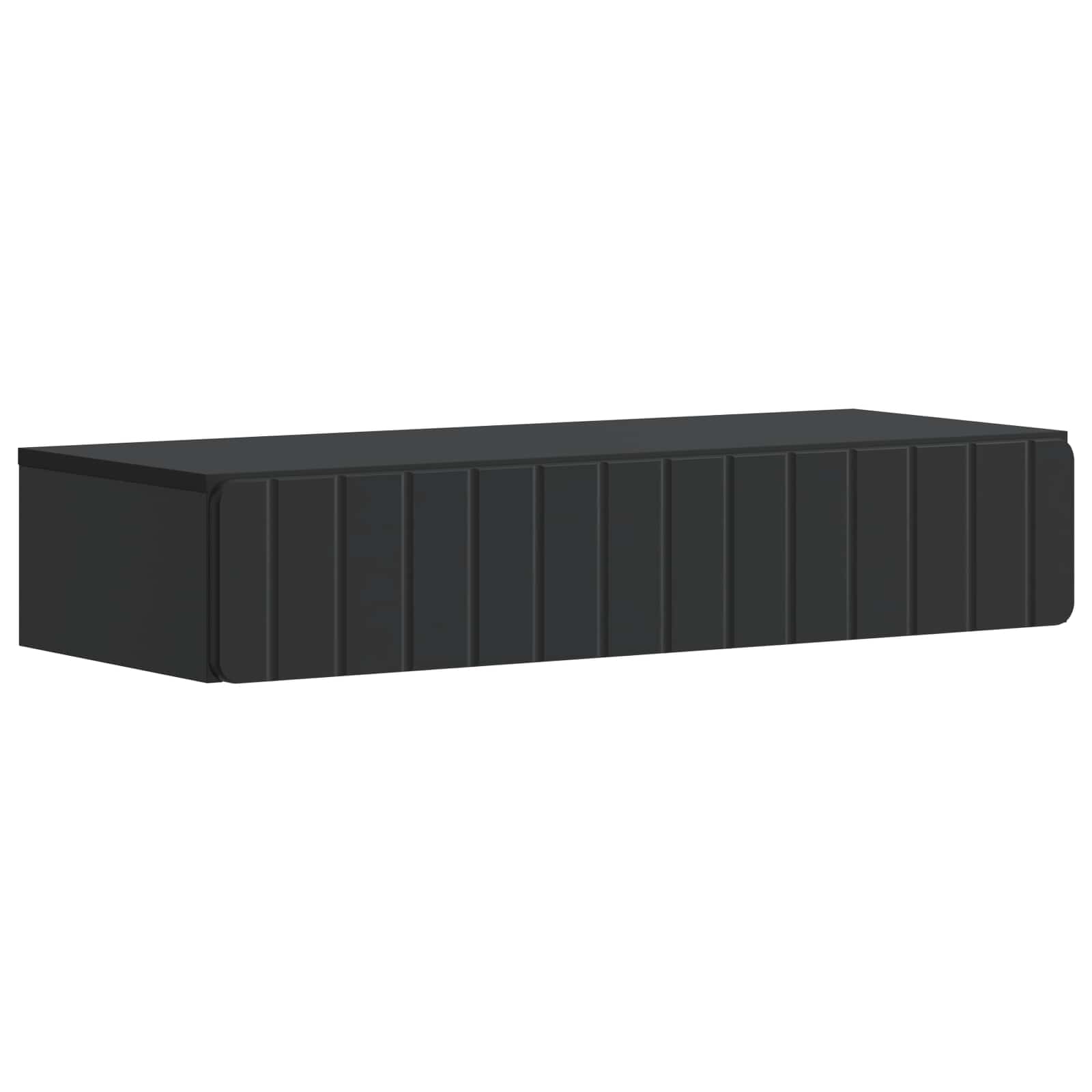 vidaXL Stolik boczny montowany na ścianie Czarny 87,5 x 34,5 x 17 cm