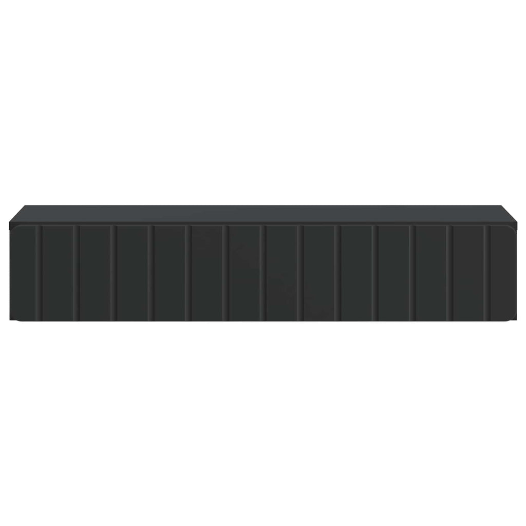 vidaXL Stolik boczny montowany na ścianie Czarny 87,5 x 34,5 x 17 cm