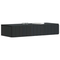 vidaXL Stolik boczny montowany na ścianie Czarny 87,5 x 34,5 x 17 cm