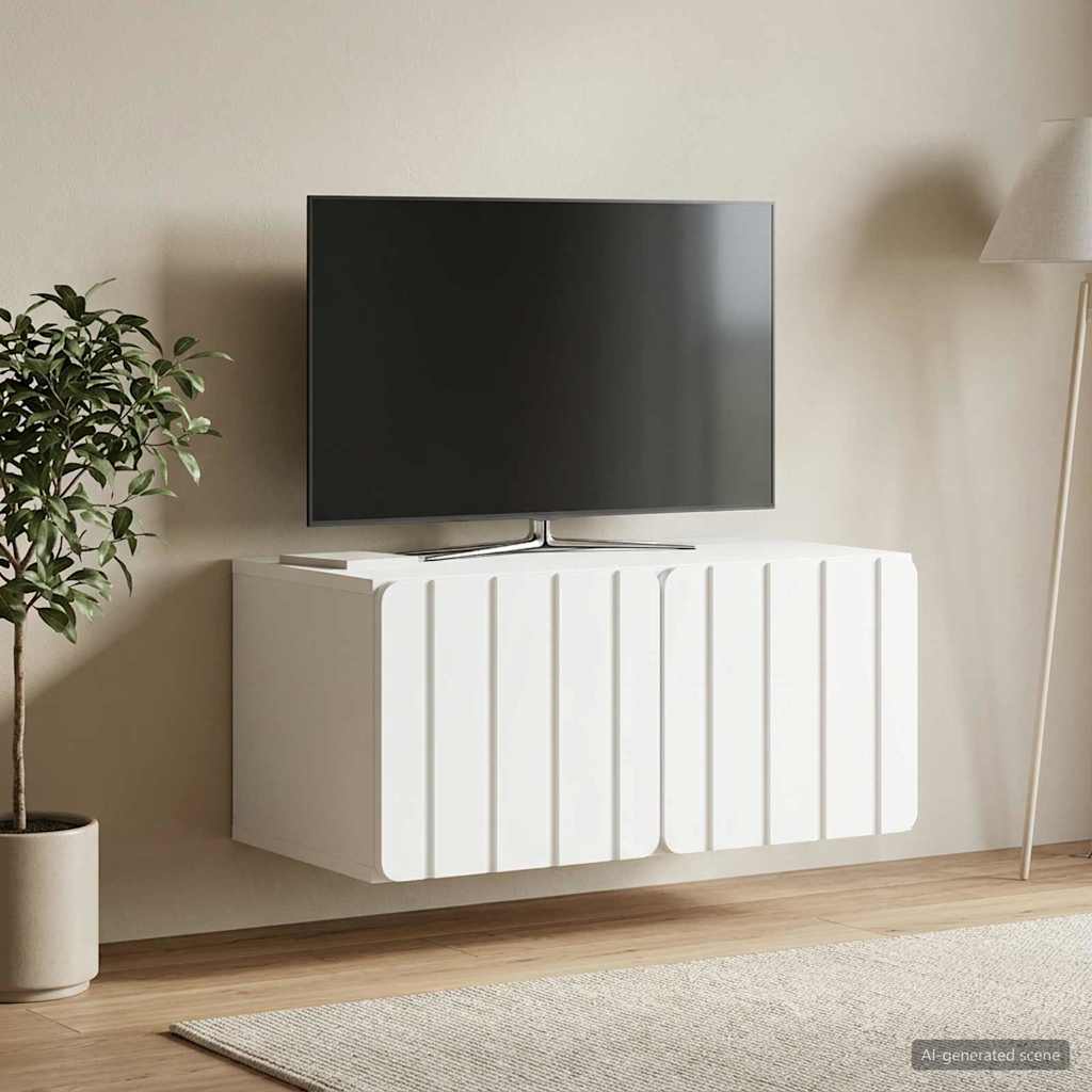 vidaXL Szafka RTV montowana na ścianie 59,5 x 41 x 30 cm Biały