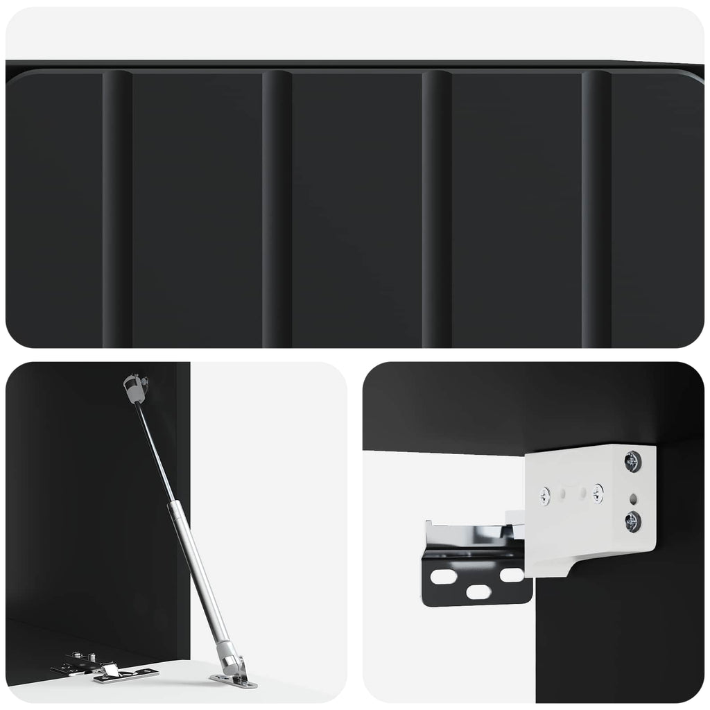vidaXL Szafka RTV montowana na ścianie 59,5 x 41 x 30 cm Czarny