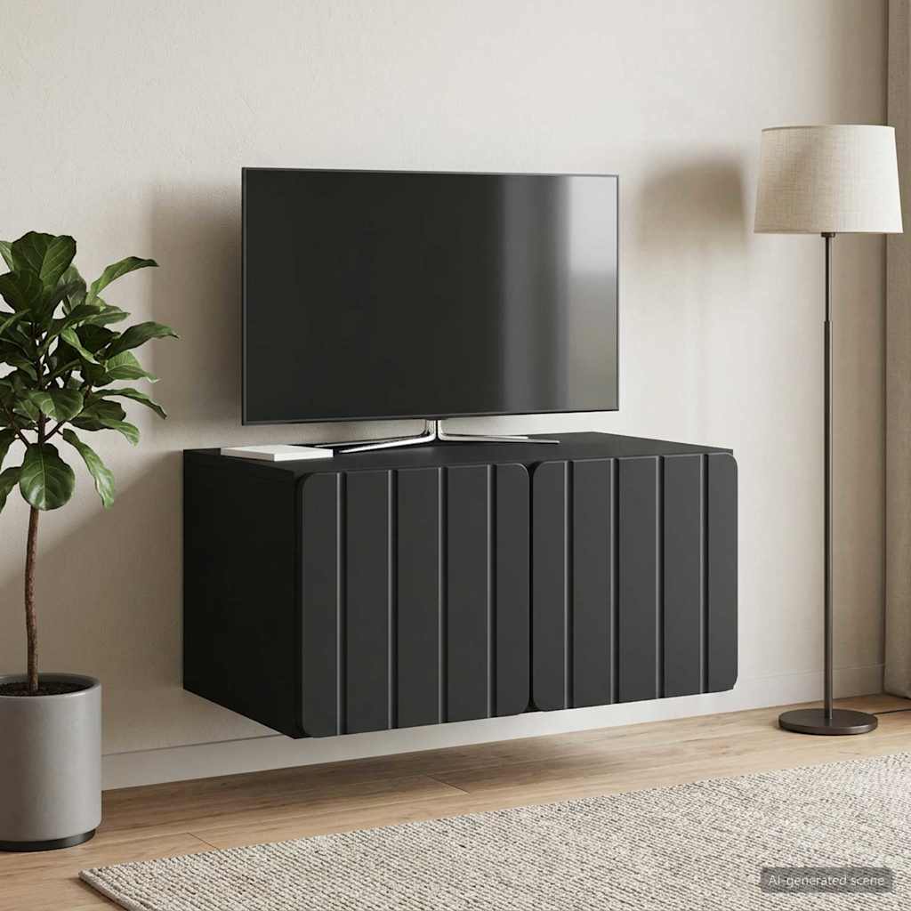 vidaXL Szafka RTV montowana na ścianie 59,5 x 41 x 30 cm Czarny