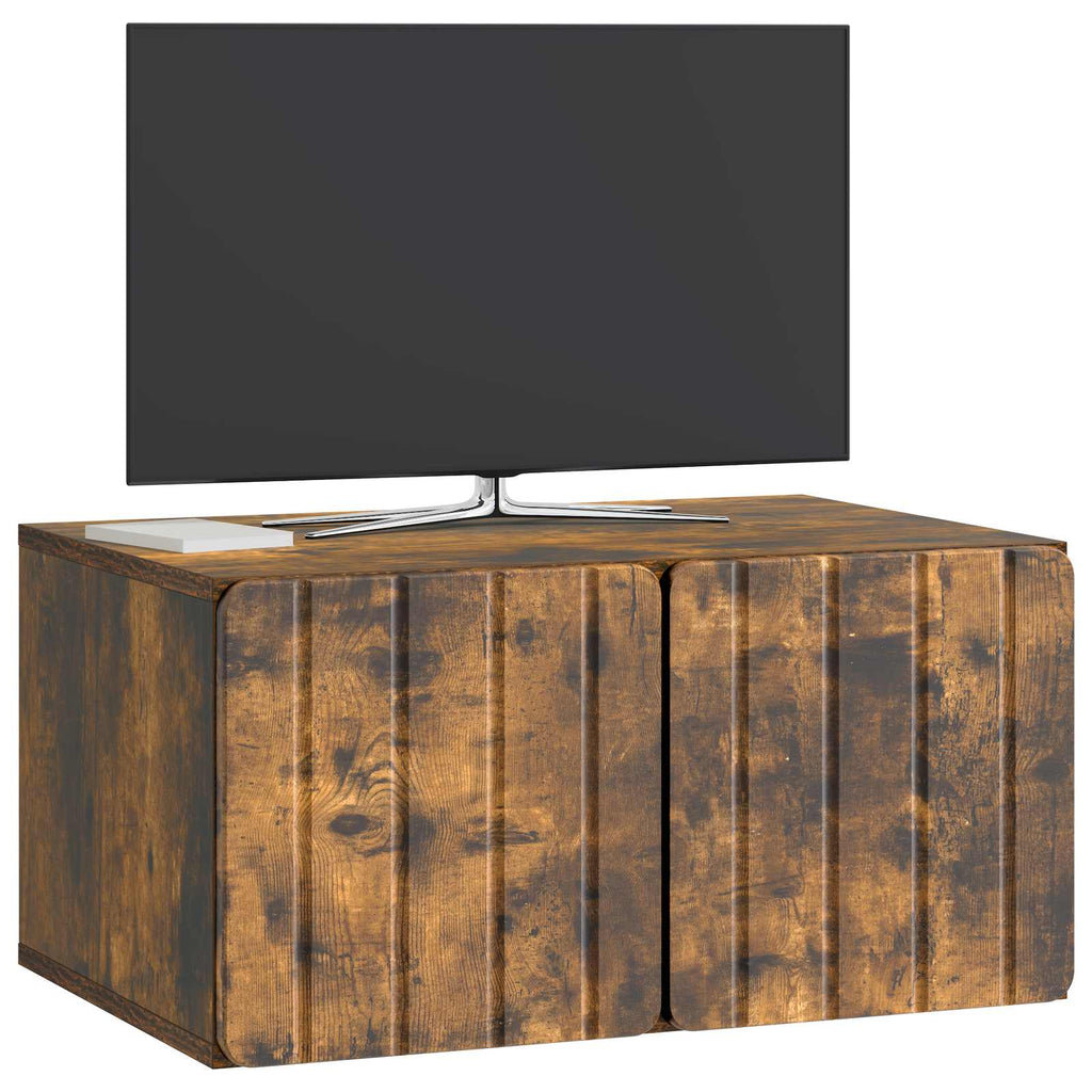 vidaXL Szafka RTV montowana na ścianie Dąb wędzony 59,5 x 41 x 30 cm