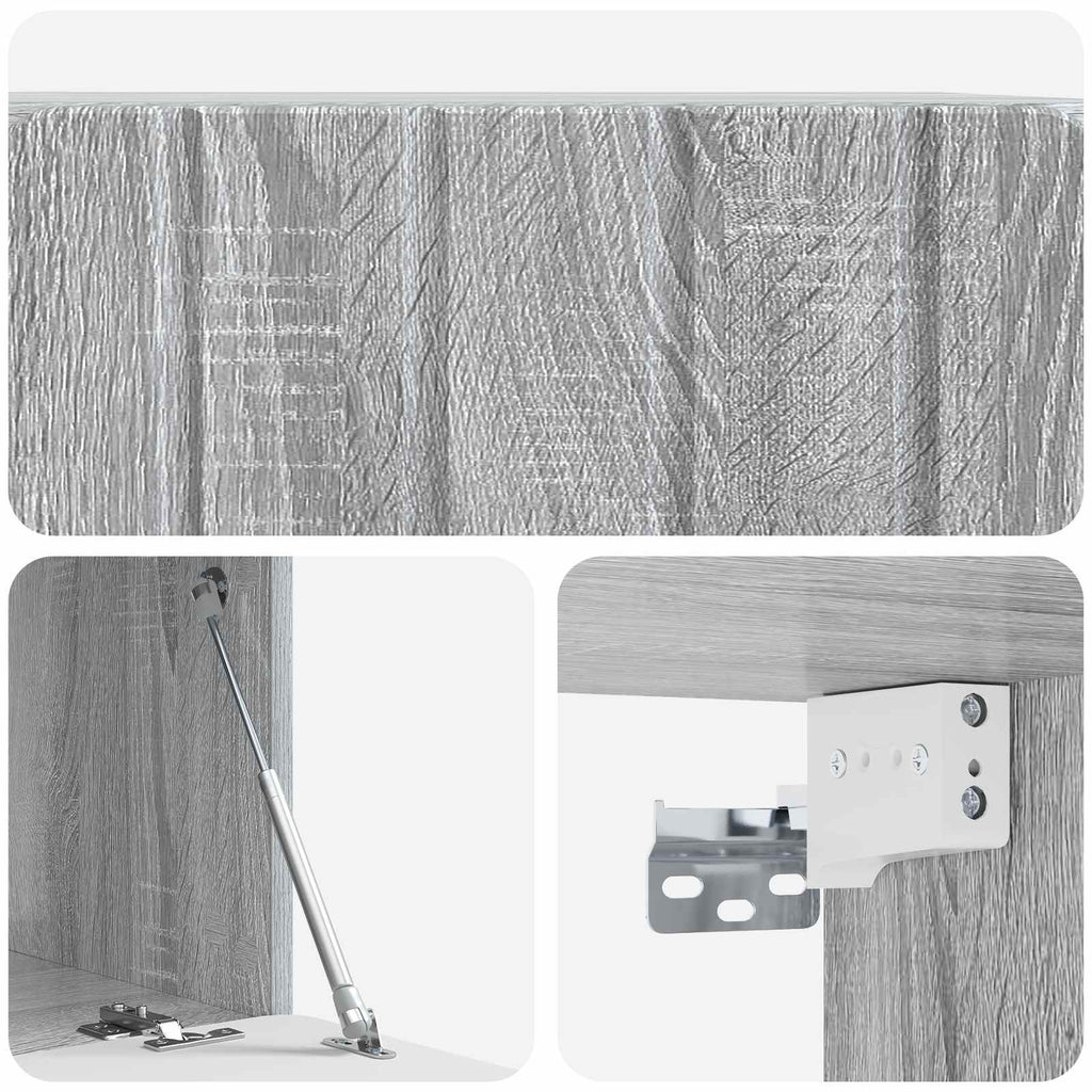 vidaXL Szafka RTV montowana na ścianie 59,5 x 41 x 30 cm Szary Sonoma