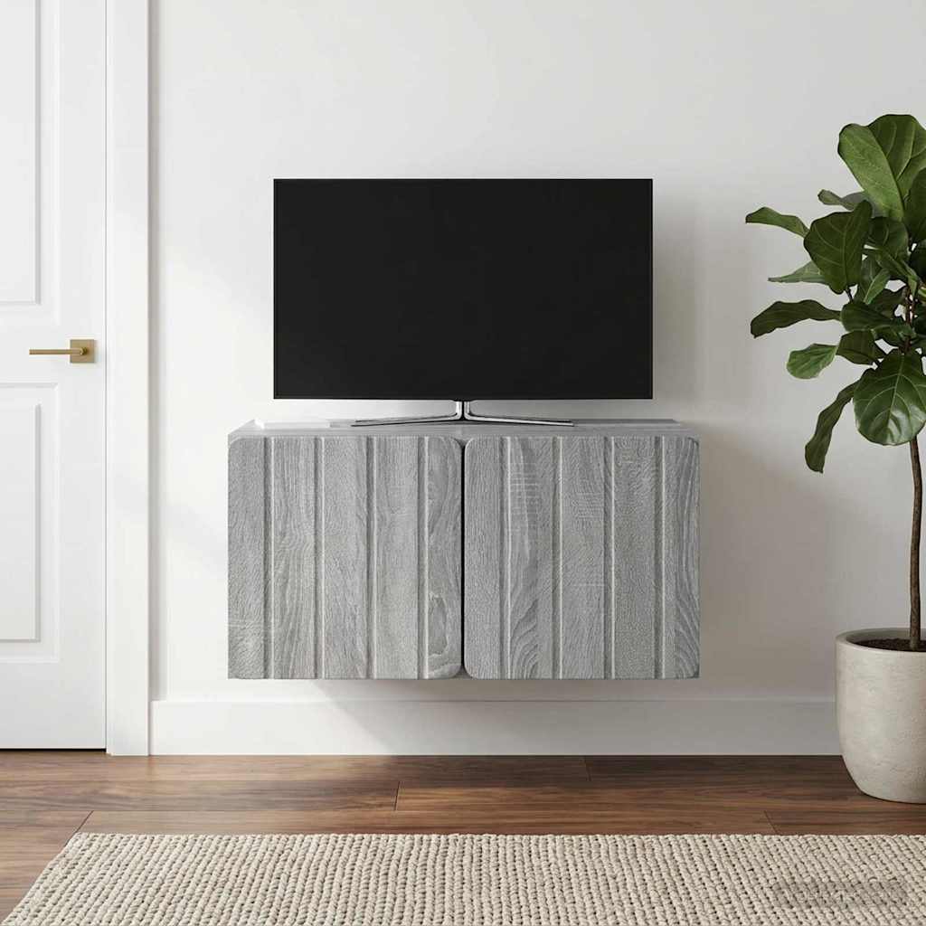 vidaXL Szafka RTV montowana na ścianie 59,5 x 41 x 30 cm Szary Sonoma