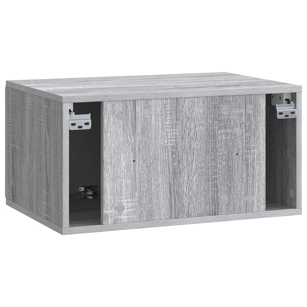 vidaXL Szafka RTV montowana na ścianie Szary Sonoma 59,5 x 41 x 30 cm