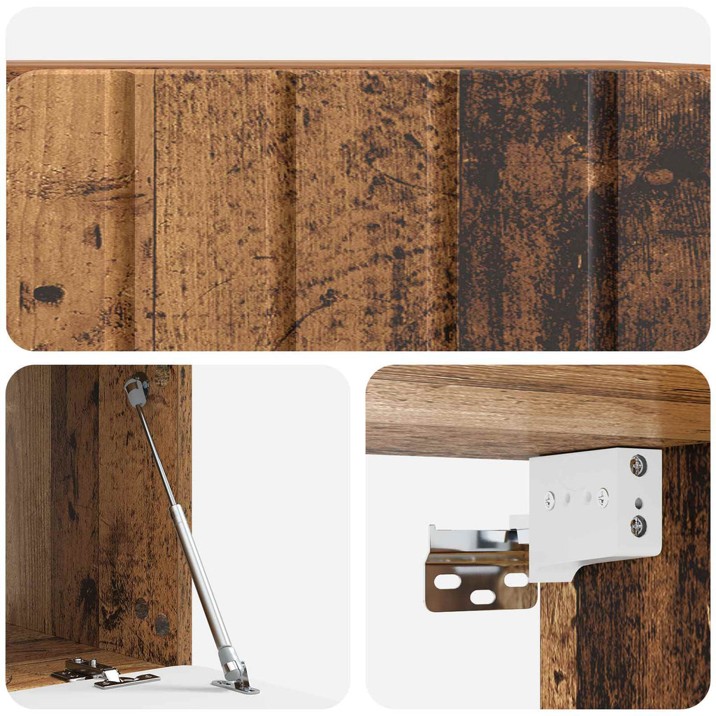 vidaXL Szafka RTV montowana na ścianie 59,5 x 41 x 30 cm Stare drewno