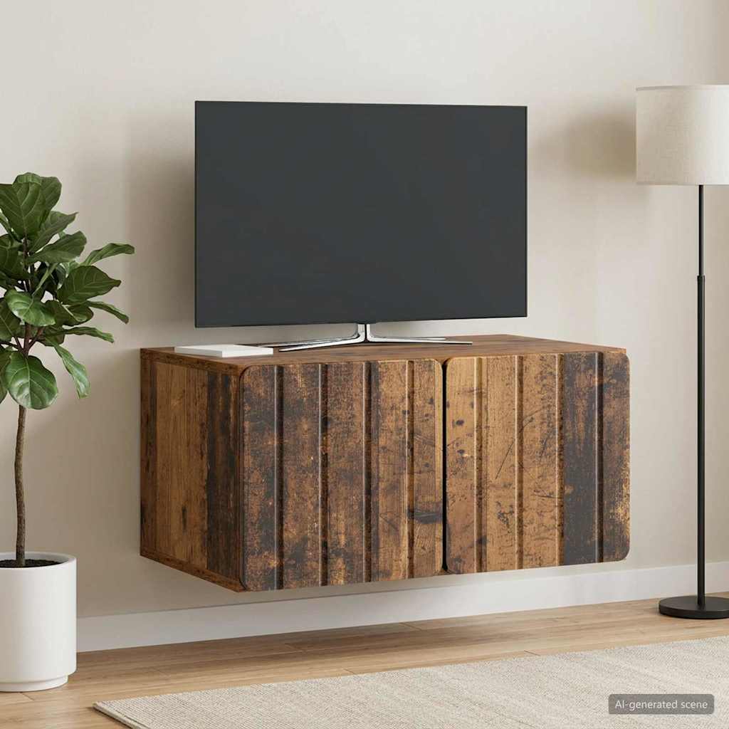 vidaXL Szafka RTV montowana na ścianie 59,5 x 41 x 30 cm Stare drewno