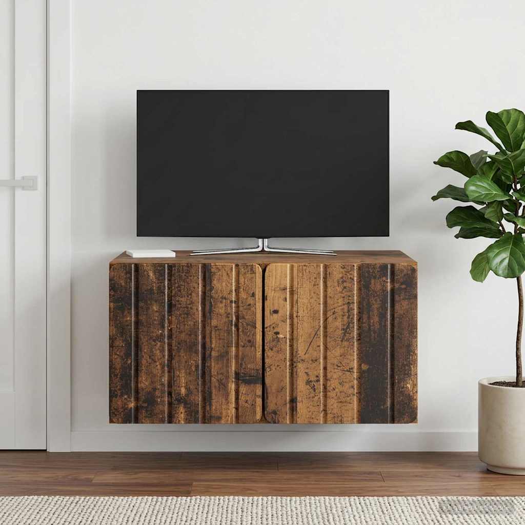 vidaXL Szafka RTV montowana na ścianie 59,5 x 41 x 30 cm Stare drewno