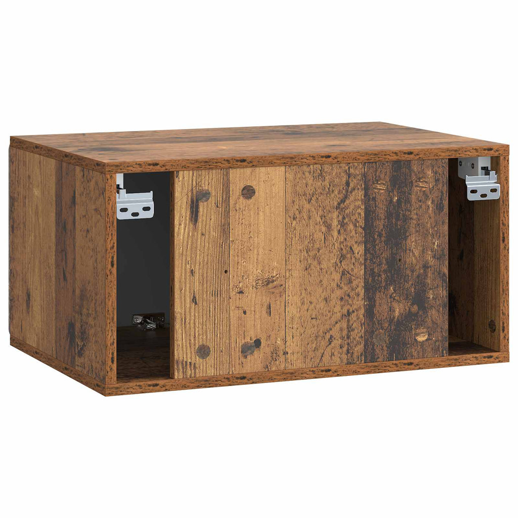 vidaXL Szafka RTV montowana na ścianie Stare drewno 59,5 x 41 x 30 cm