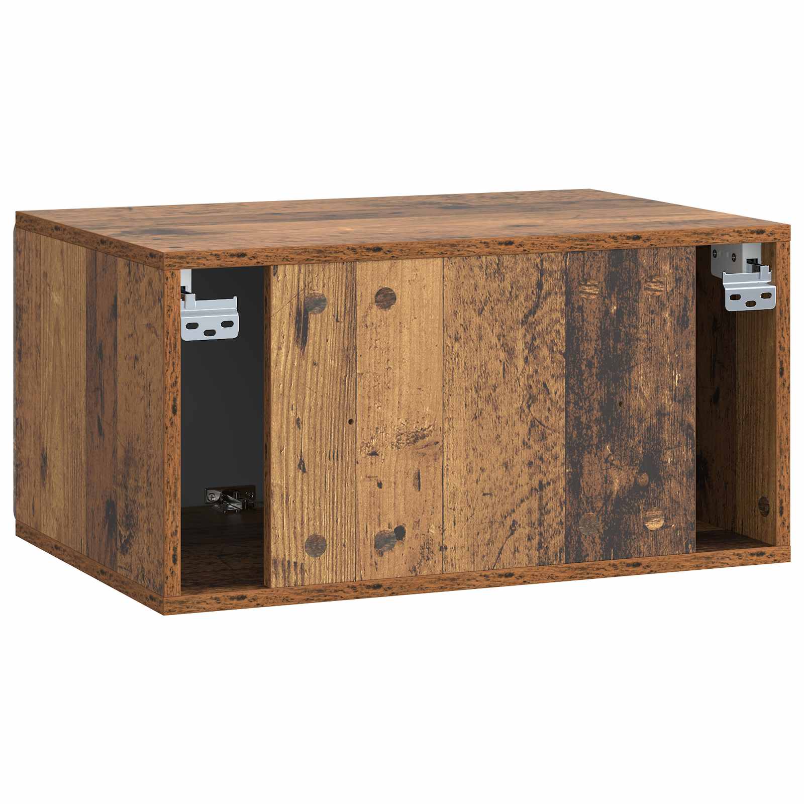 vidaXL Szafka RTV montowana na ścianie Stare drewno 59,5 x 41 x 30 cm