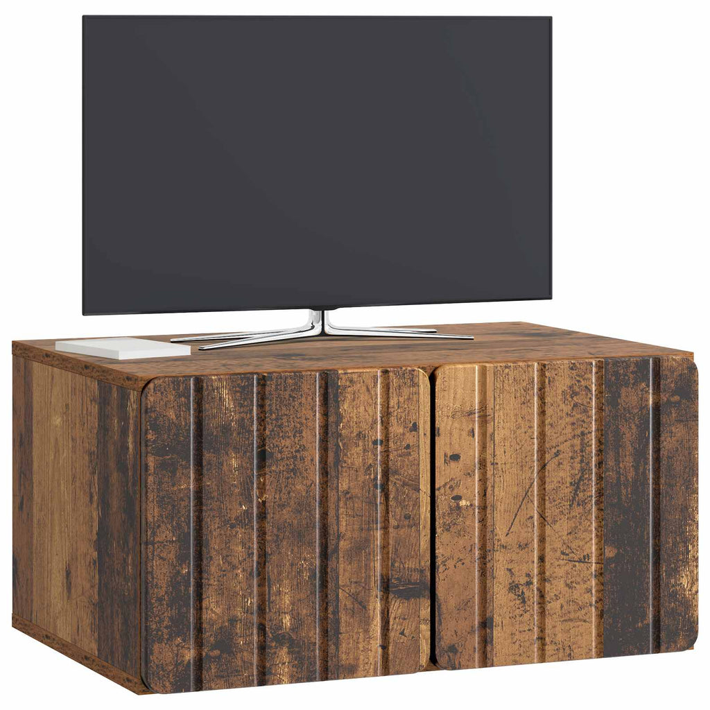 vidaXL Szafka RTV montowana na ścianie Stare drewno 59,5 x 41 x 30 cm