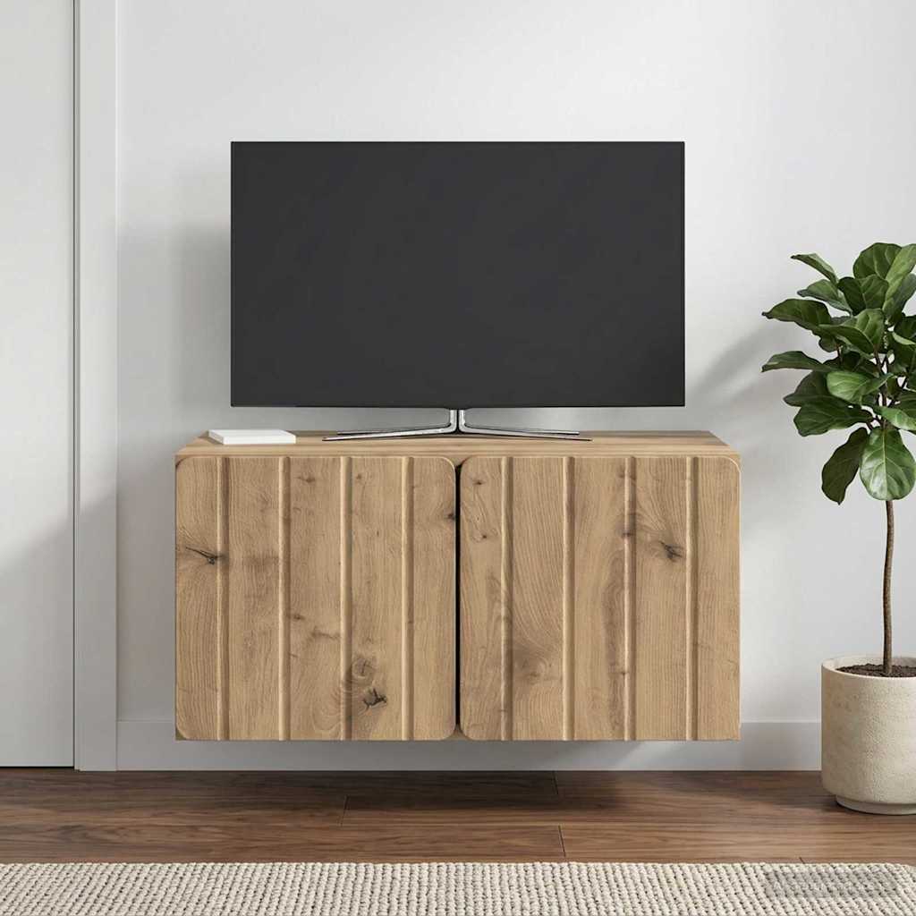 vidaXL Szafka RTV montowana na ścianie 59,5 x 41 x 30 cm Dąb artisan